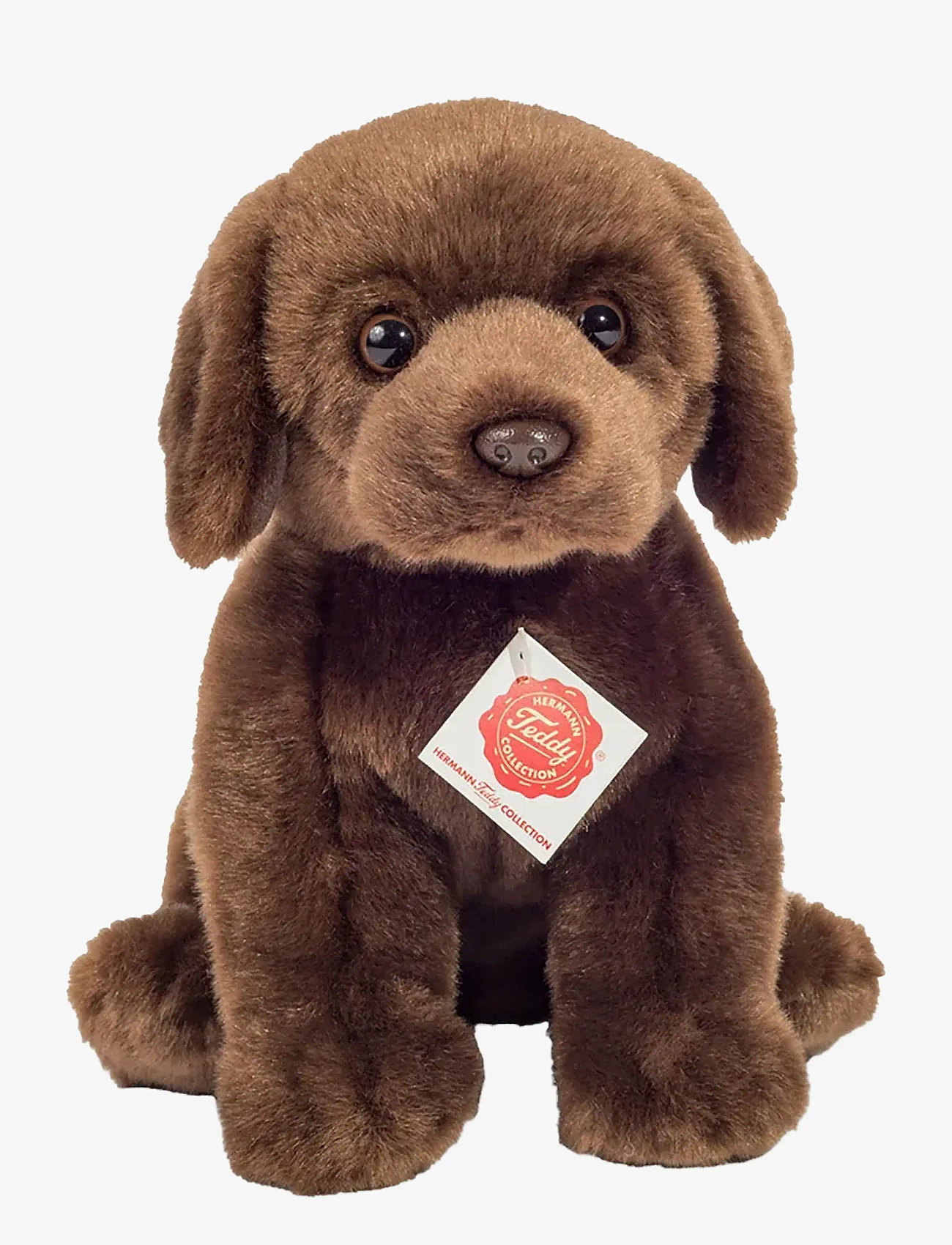 Teddy Hermann - Sitting Labrador dark brown 25 cm - tøjdyr - brown - 0