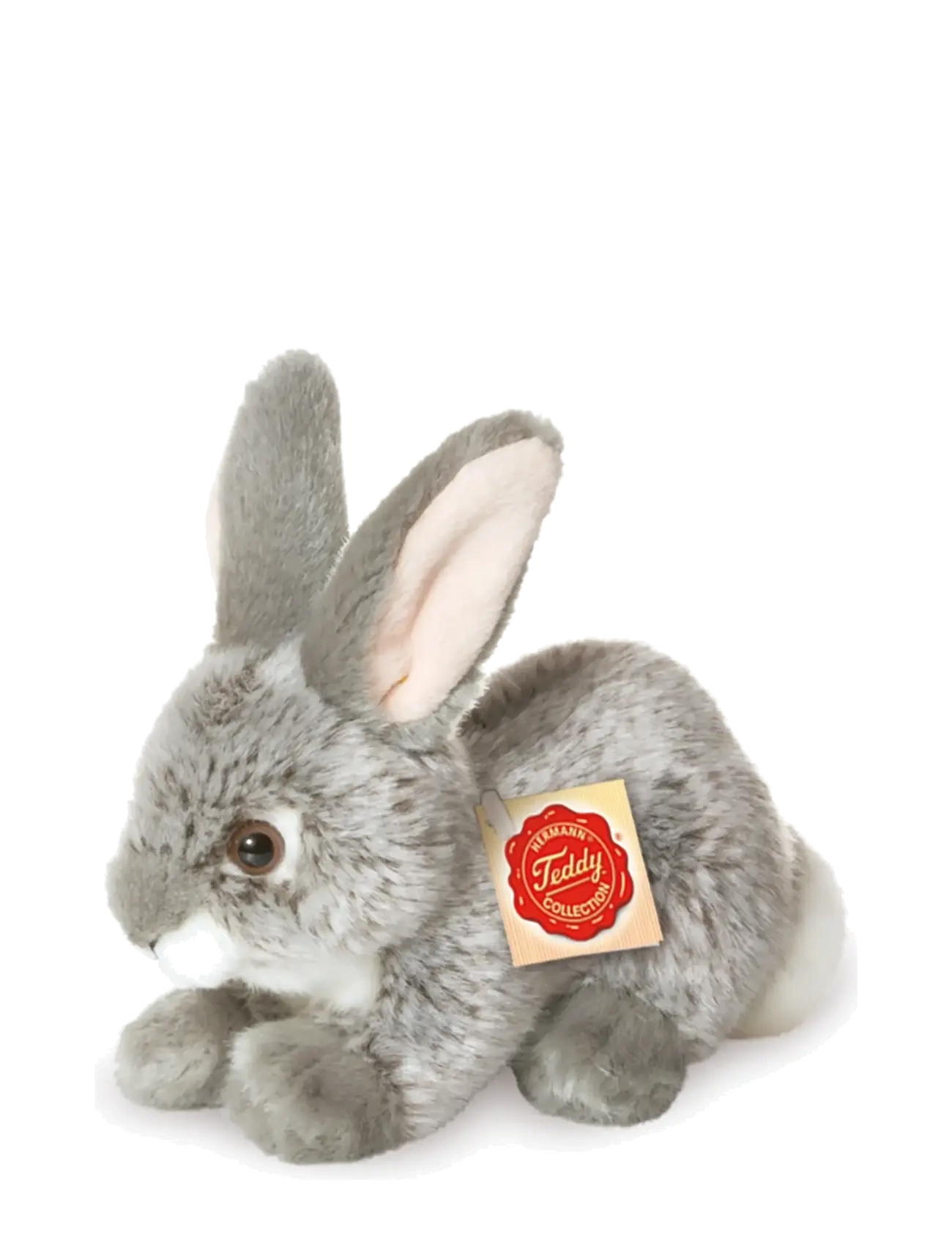 Teddy Hermann Sitting Rabbit Grey 18 cm, One Size, Grey, Soft Legetøj > Stuffed Animals, Børn