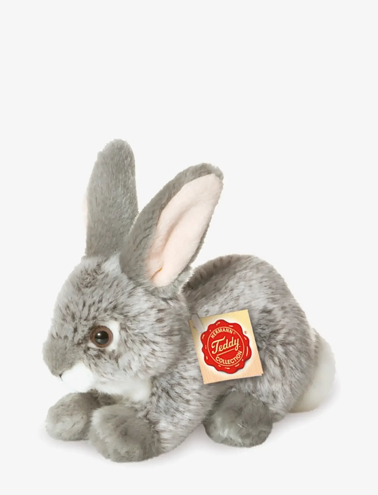 Teddy Hermann - Sitting Rabbit grey 18 cm - tøjdyr - grey - 0