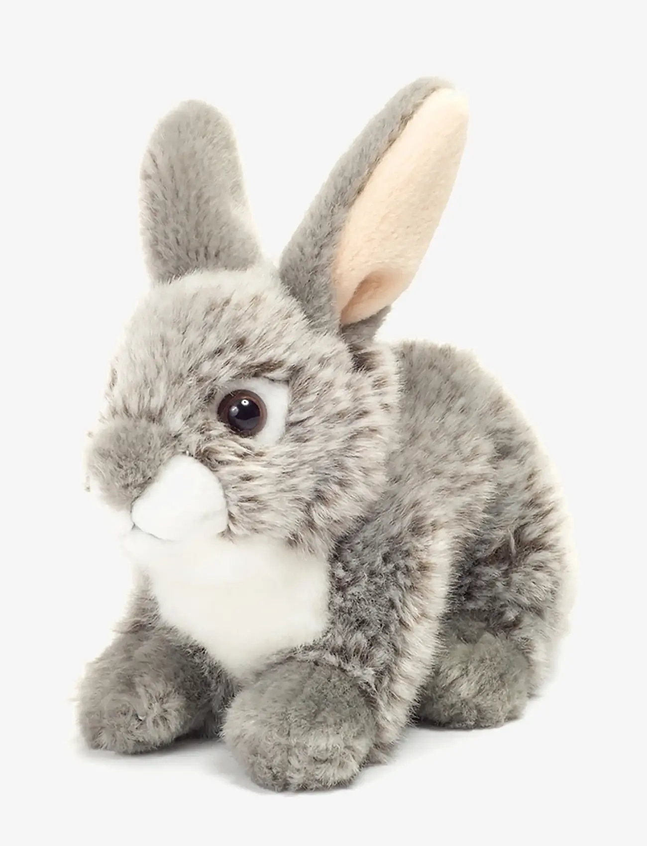 Teddy Hermann - Sitting Rabbit grey 18 cm - tøjdyr - grey - 3