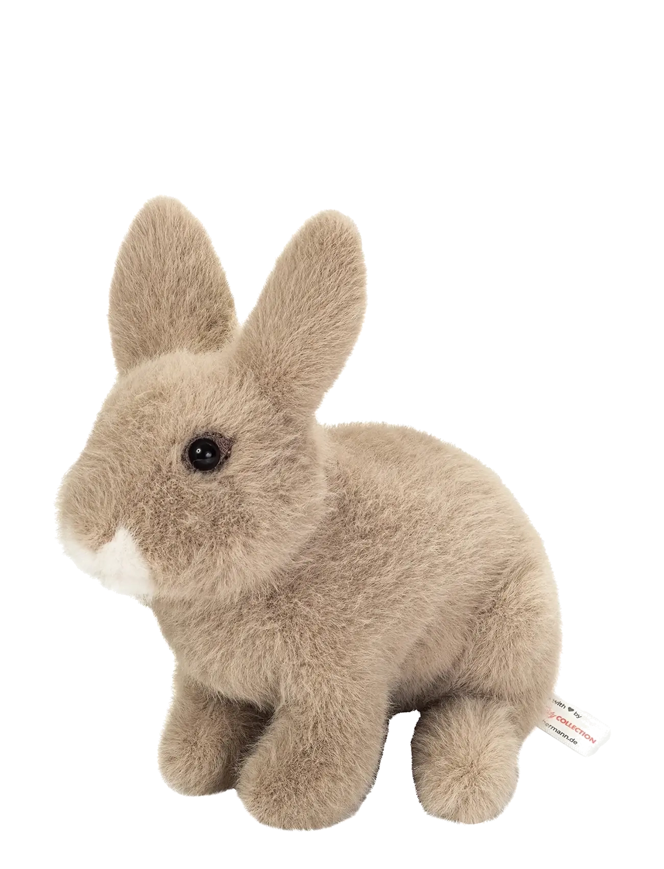 Teddy Hermann Sitting Rabbit Grey 20 cm, One Size, Grey, Soft Legetøj > Stuffed Animals, Børn