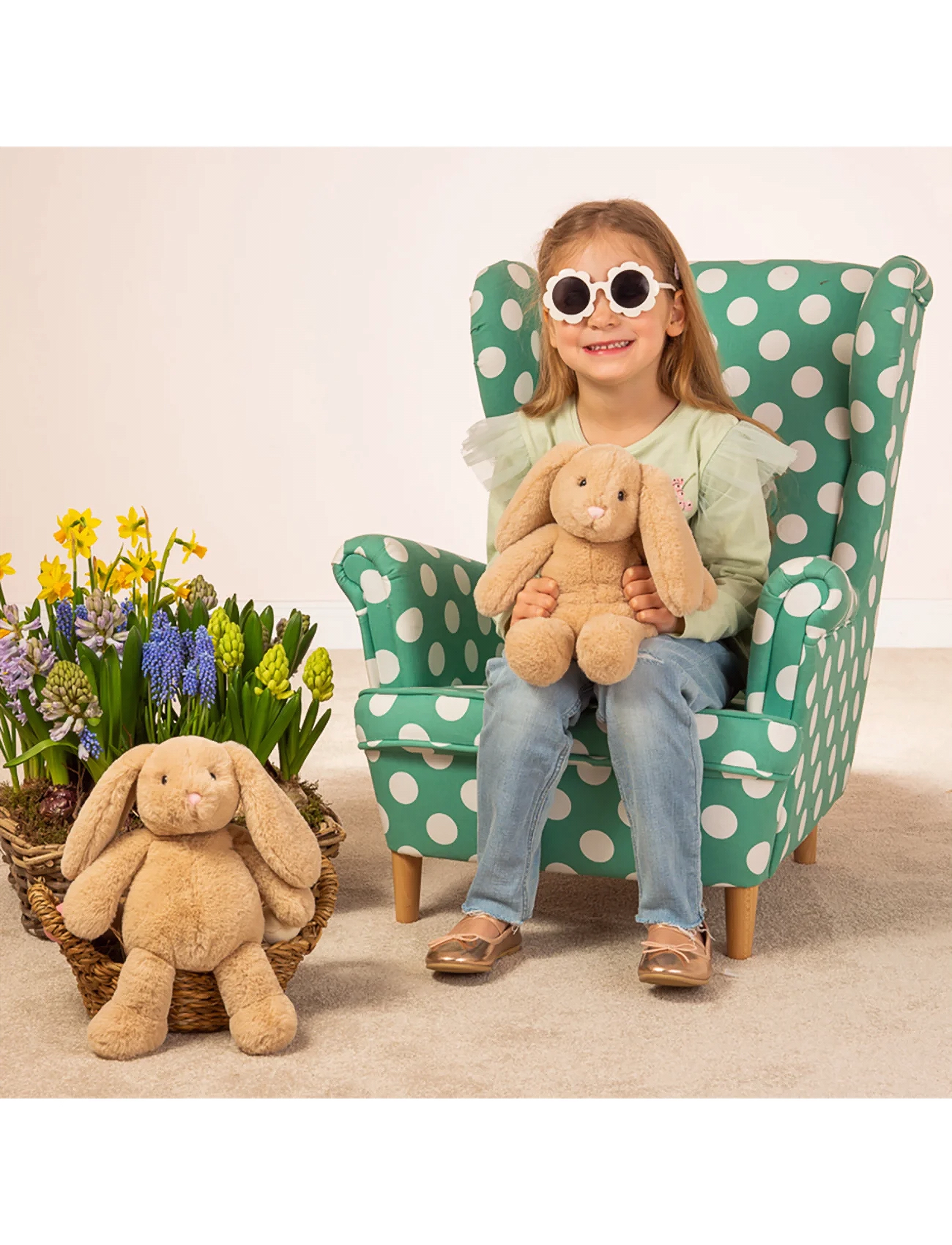 Teddy Hermann Bunny Franny 31 cm, 31 cm, Beige, Soft Legetøj > Stuffed Animals, Børn