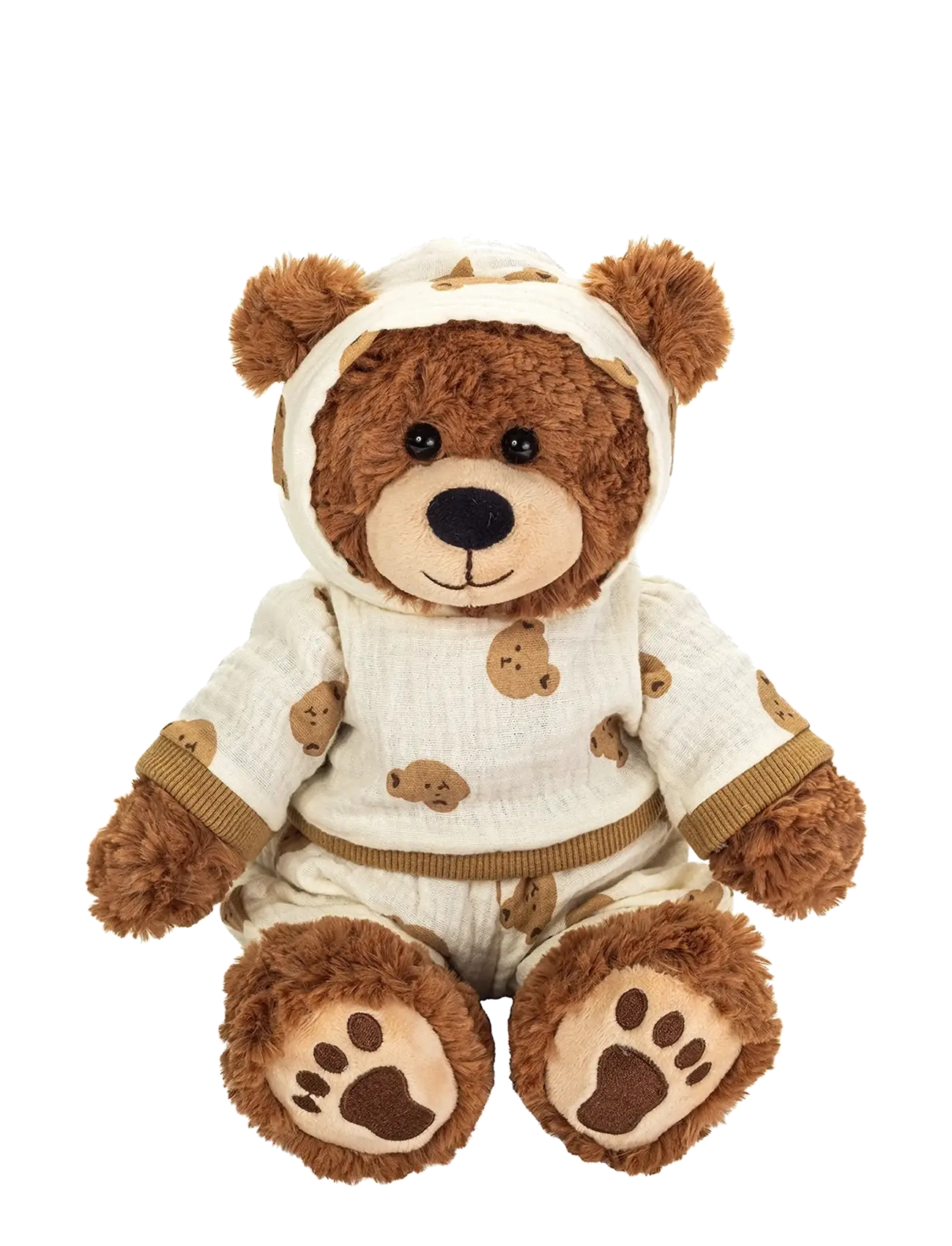 Teddy Hermann Bear Leonie 30 cm - Pyjamas, One Size, Brown, Soft Legetøj > Teddy Bears, Børn