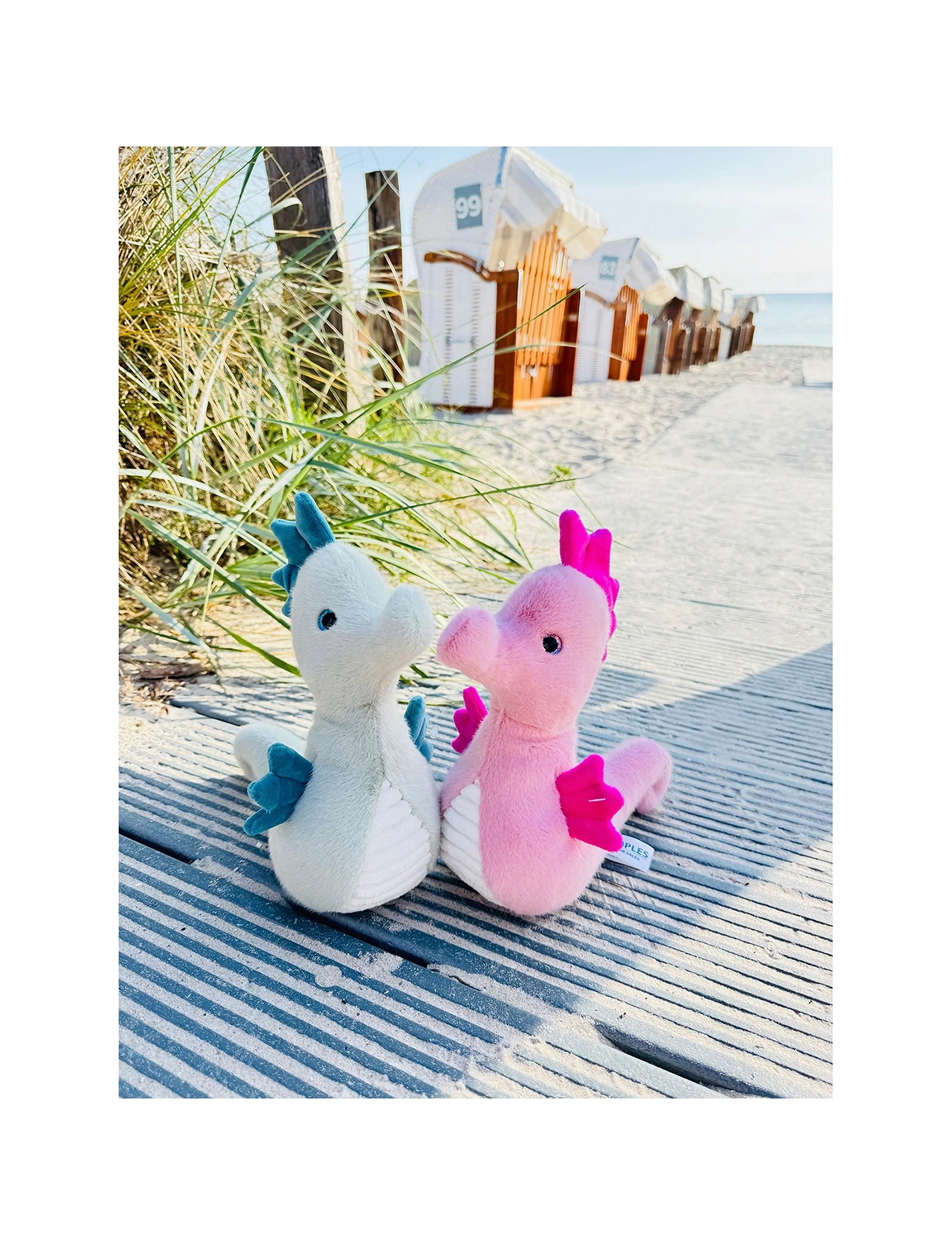 Teddy Hermann Seahorse Alba 23 cm - Pink, One Size, Pink, Soft Legetøj > Stuffed Animals, Børn