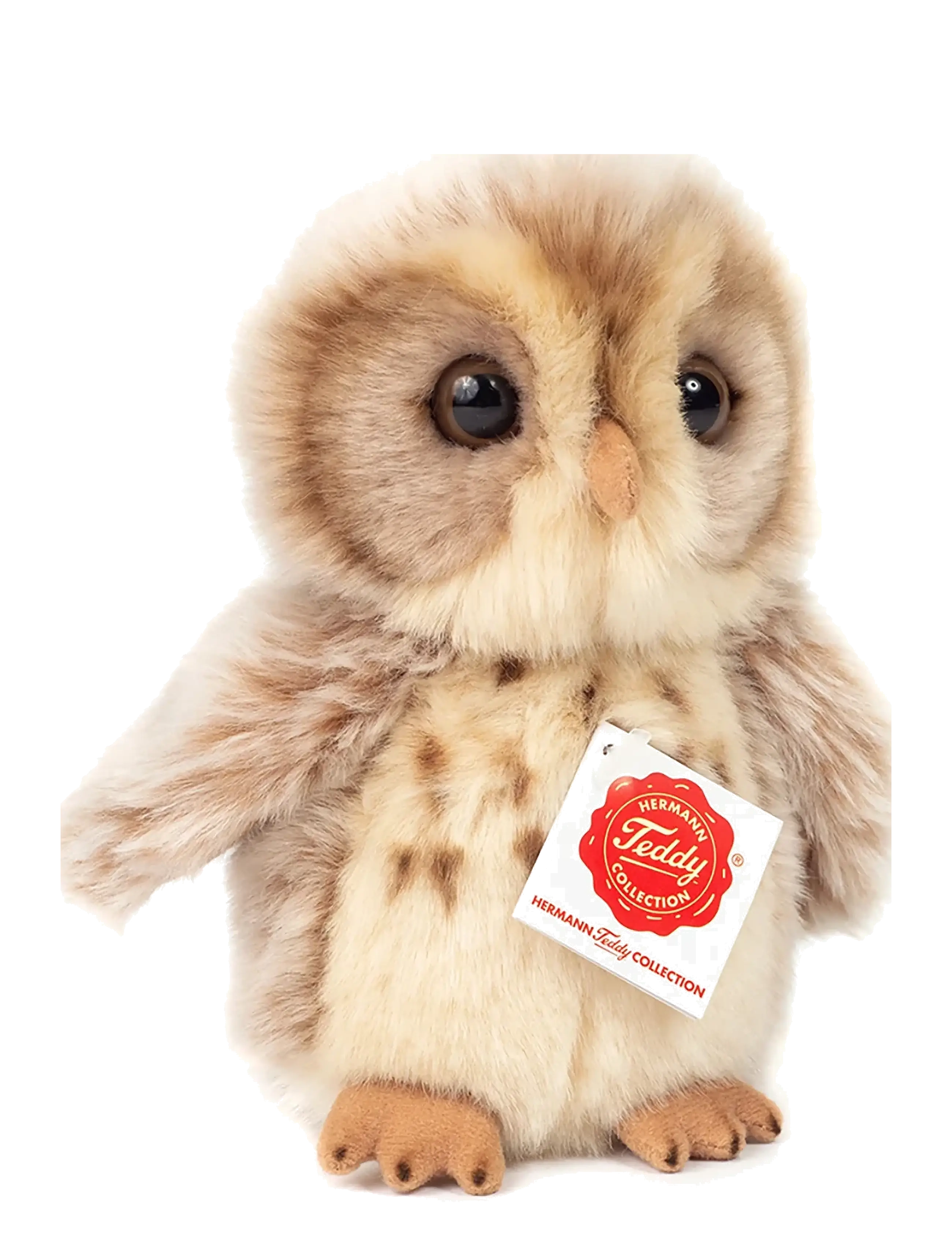 Teddy Hermann Owl light brown 16 cm - Soft toys - LIGHT BROWN / brown