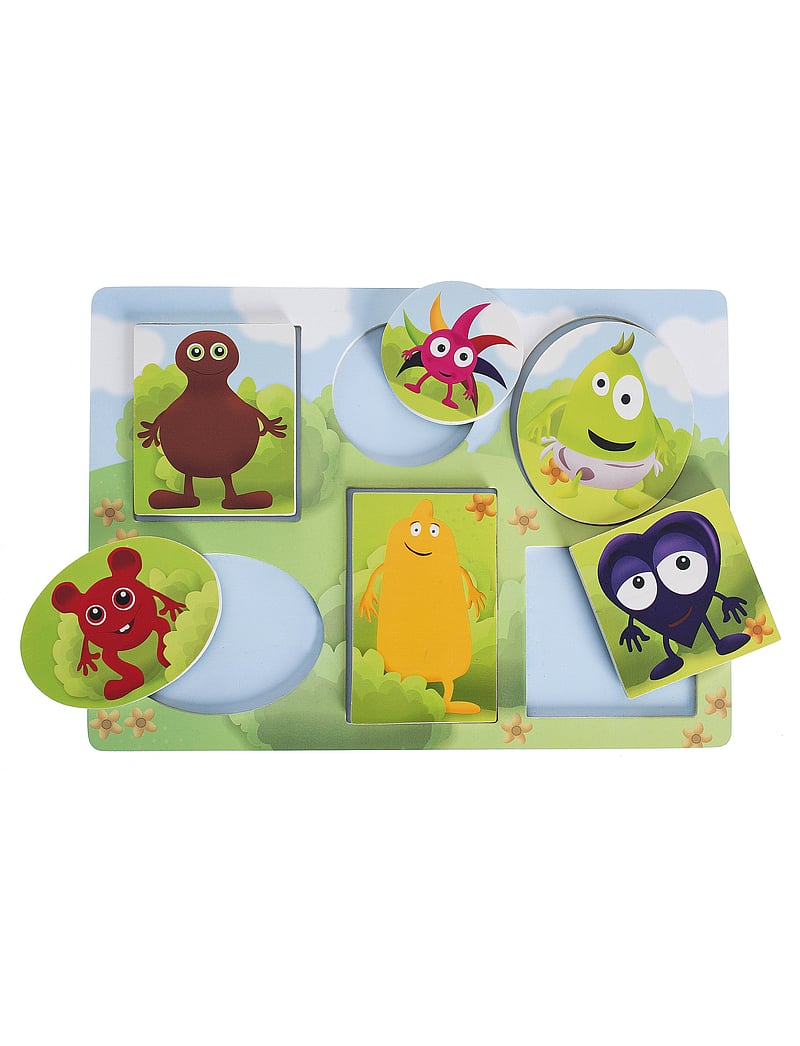 Teddykompaniet - Babblarna- Peek-a-Boo puzzle, 6 figures, 1- 3 y - puidust puzzled - green - 1