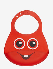 Babblarna- Silicone bib, Bobbo - RED