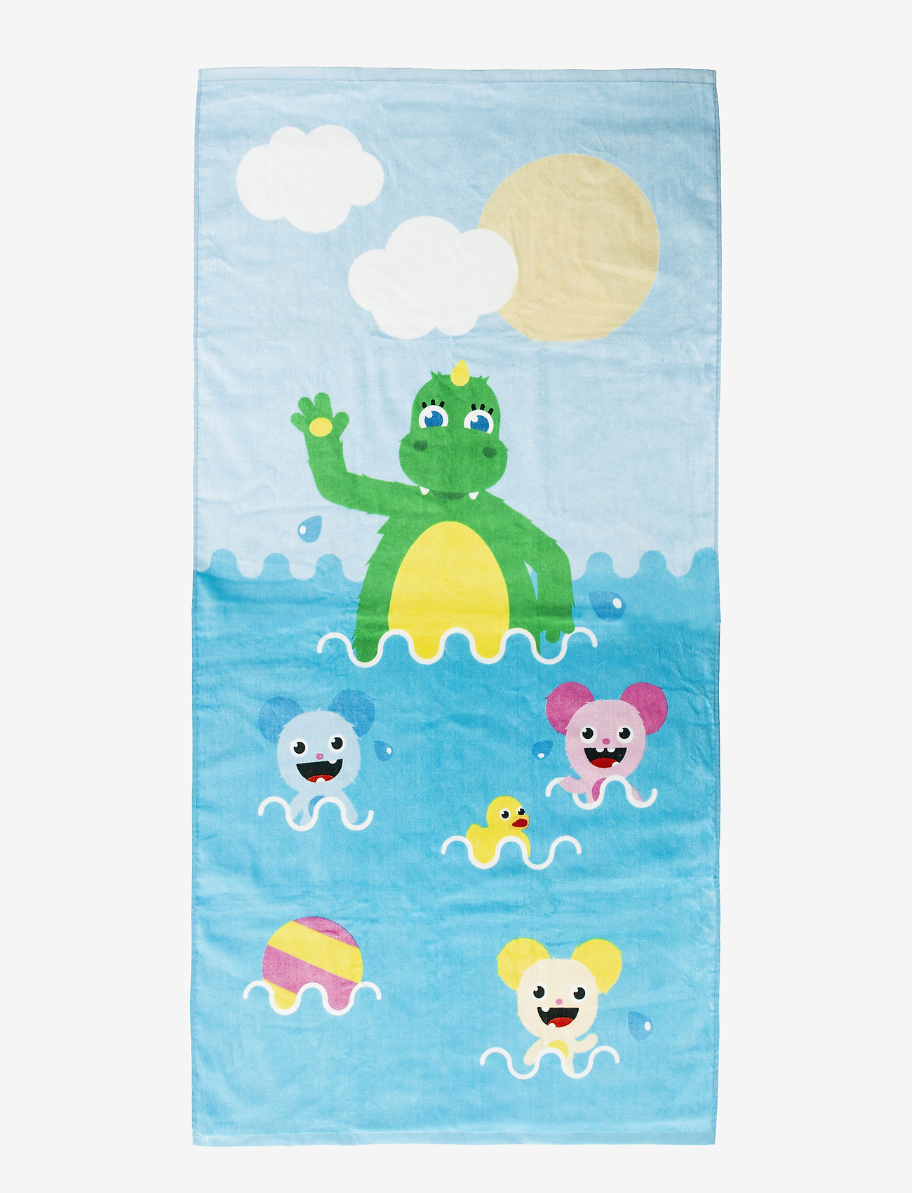 Teddykompaniet - Bolibompa dragon, towel - håndklæder - blue - 0
