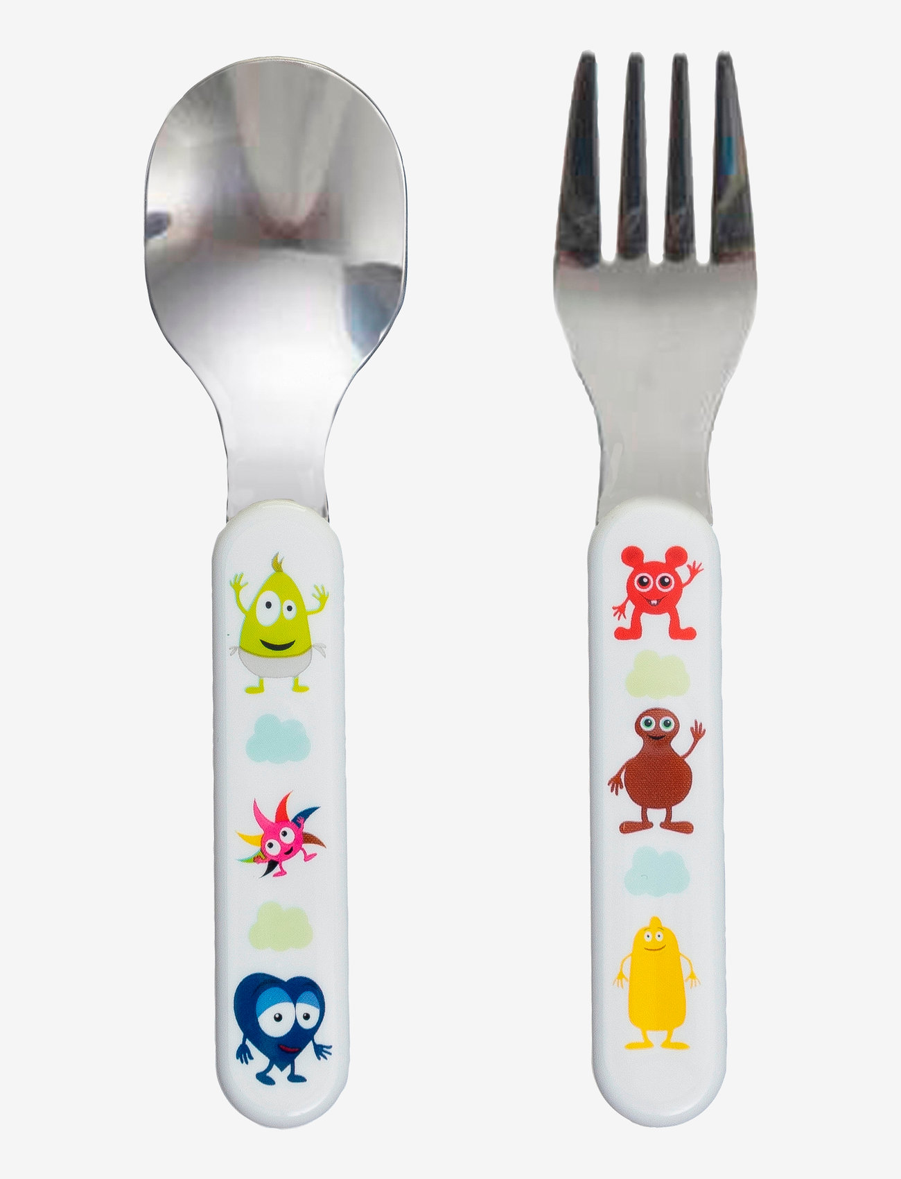 Babblarna - Babblarna- Cutlery, Fork & Spoon - essgeschirr - white - 0