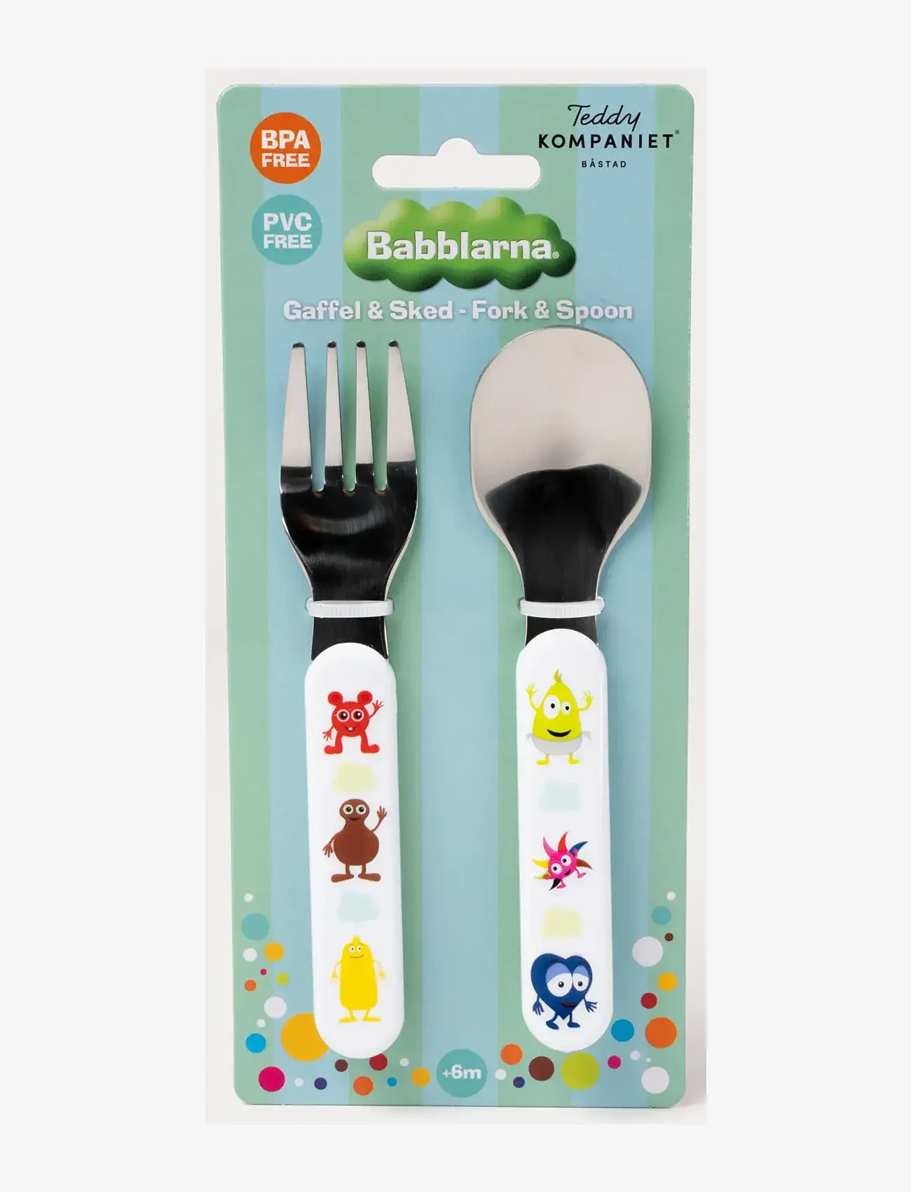 Babblarna - Babblarna- Cutlery, Fork & Spoon - essgeschirr - white - 1