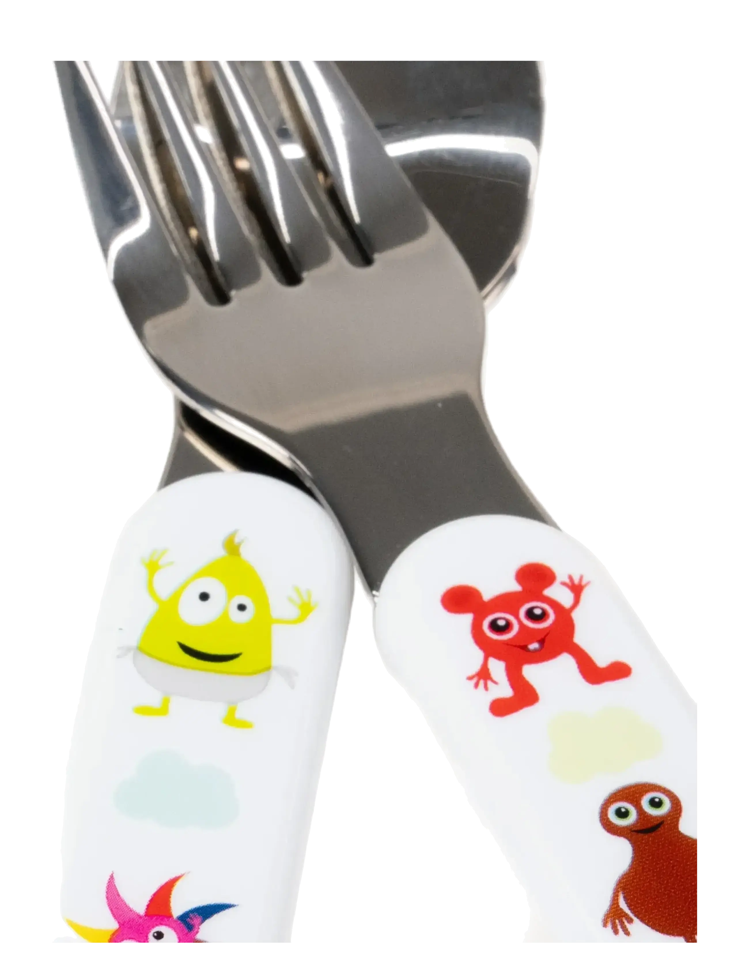 Teddykompaniet - Babblarna- Cutlery, Fork & Spoon - laveste priser - white - 3