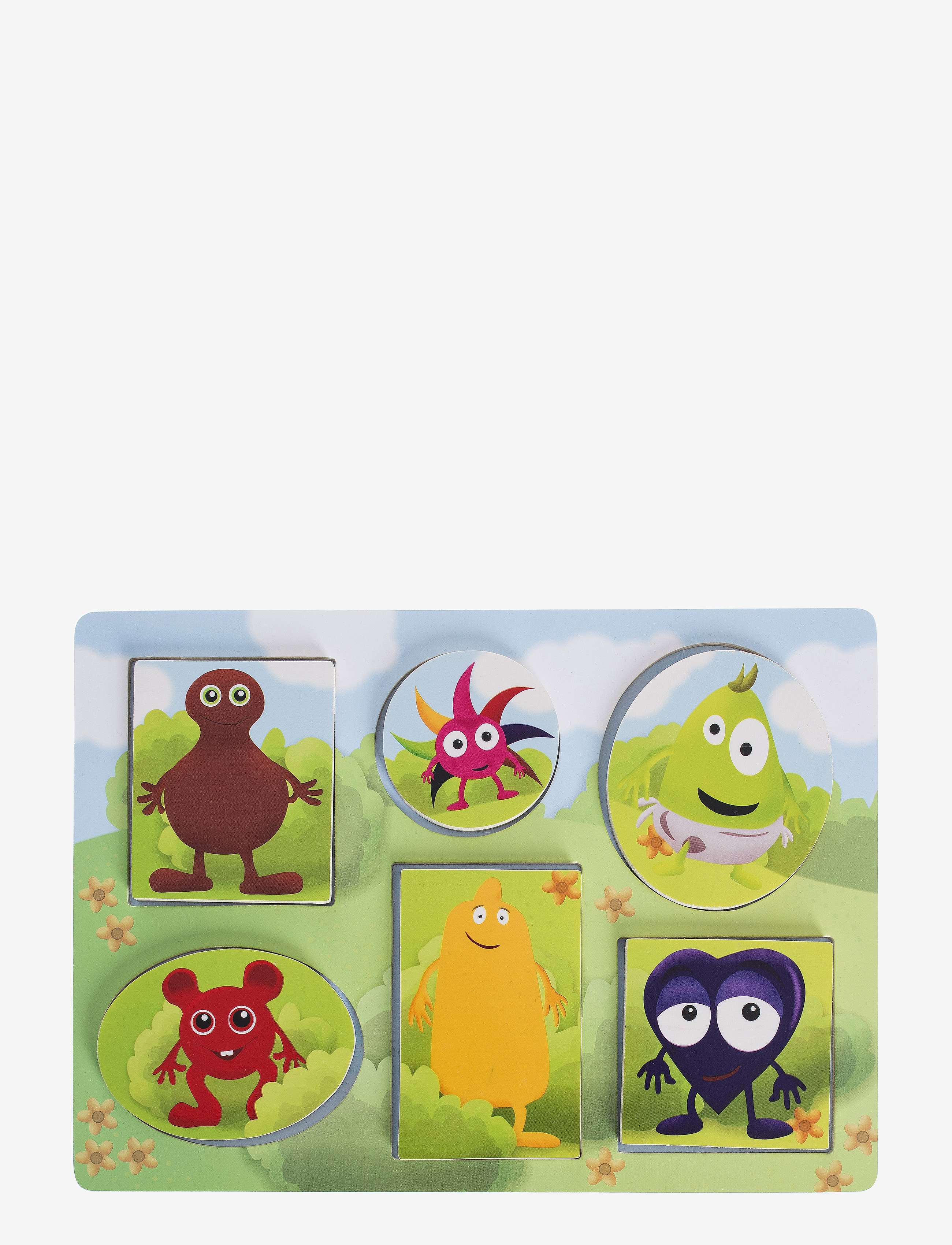 Teddykompaniet Babblarna- Peek-a-Boo puzzle, 6 figures, 1- 3 y - Babblarna - GREEN / green