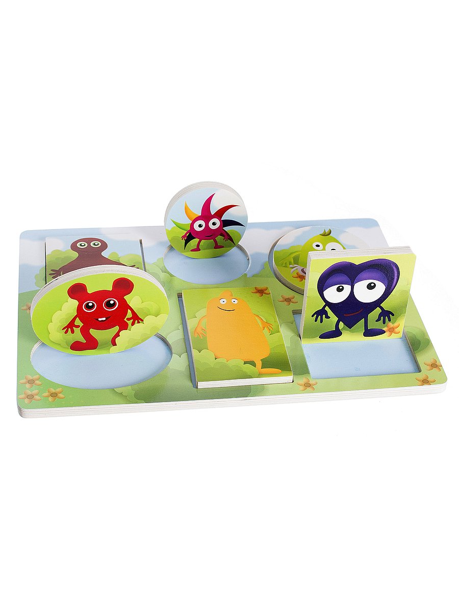 Babblarna - Babblarna- Peek-a-Boo puzzle, 6 figures, 1- 3 y - puidust puzzled - green - 2