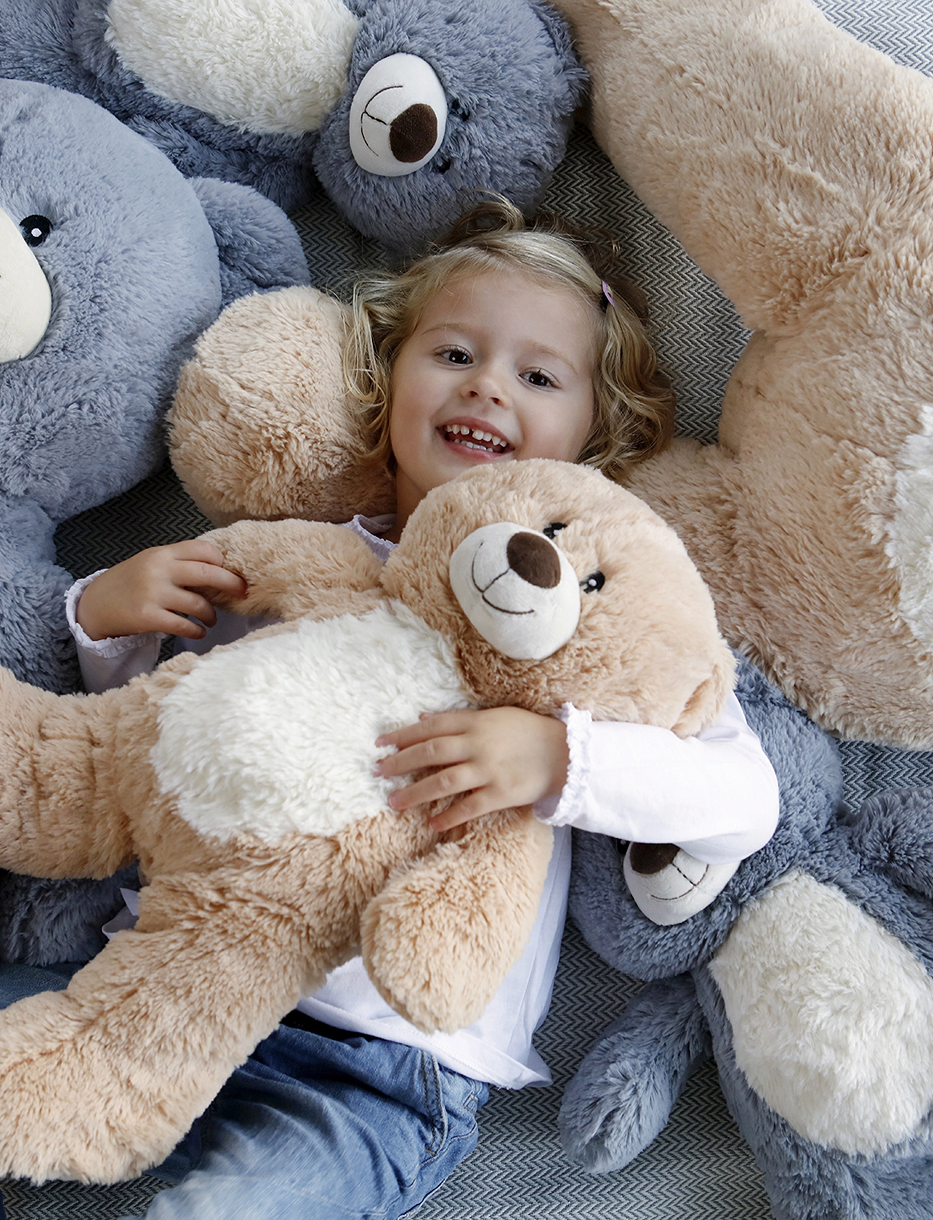 Teddykompaniet Viggo, Beige, Stor, H100 cm, Beige, Baby Legetøj > Musical Plush Legetøj, Børn