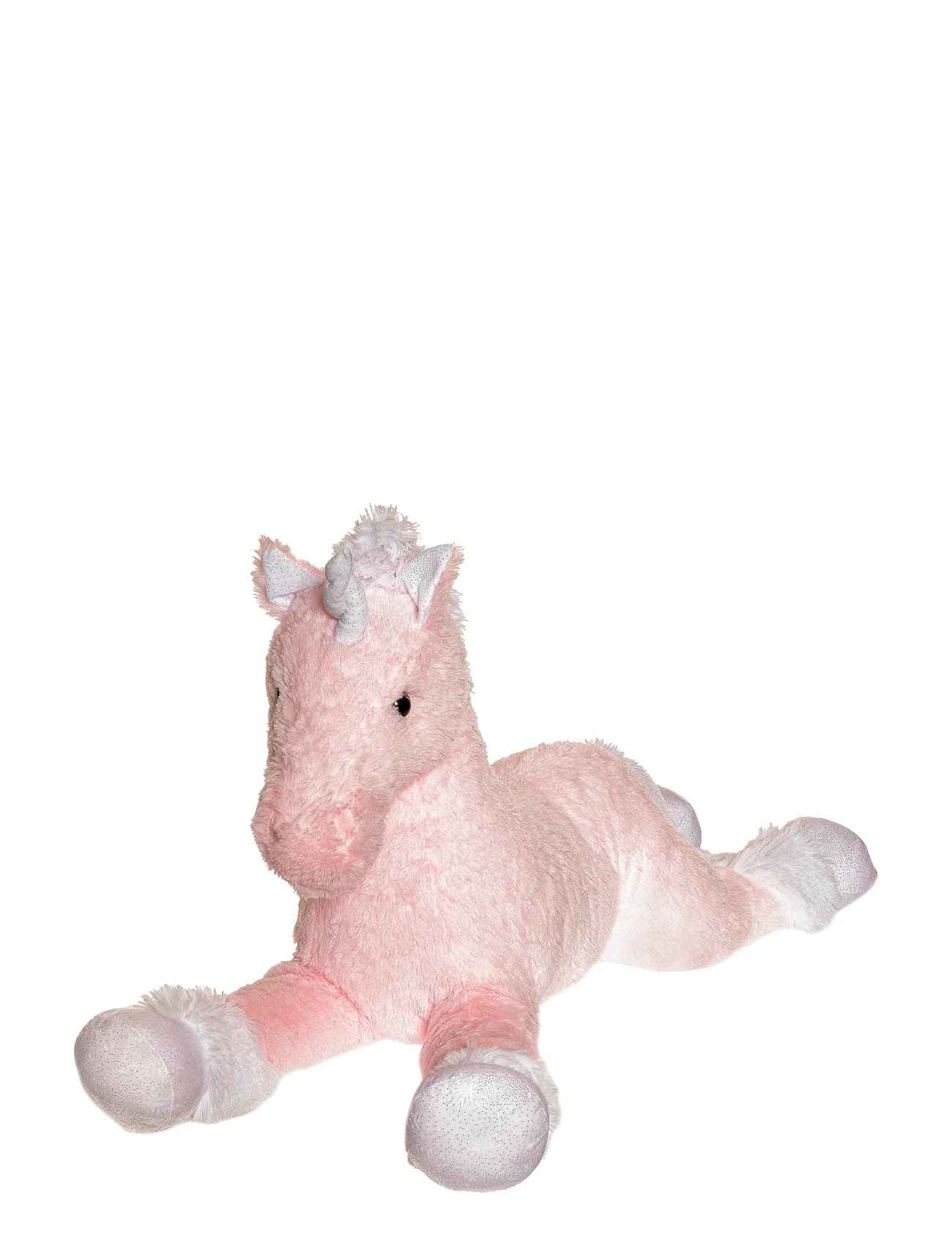 Teddykompaniet - Liggande enhörning, rosa/vit - stuffed animals - pink - 0