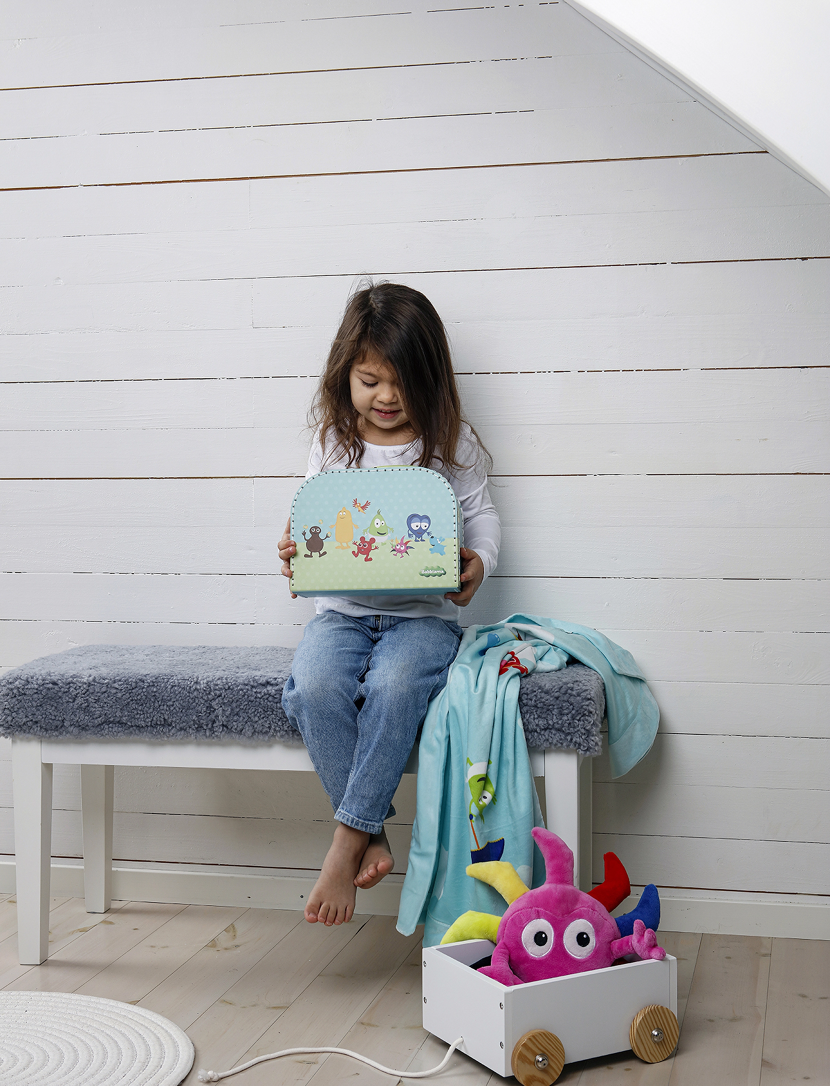 Teddykompaniet Babblarna Suitcase, H:25 cm, Storage, Mehrfarbig/gemustert - Storage Boxes, Kinder