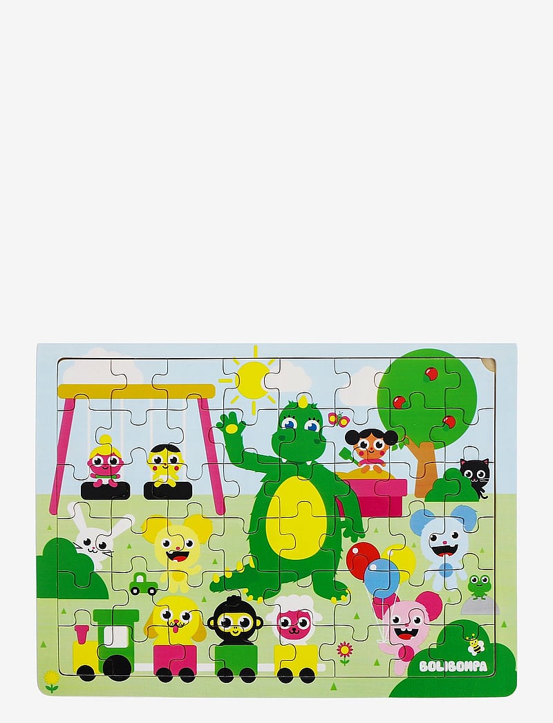 Teddykompaniet - Boliboma- Dragon in playground, Puzzle - holzpuzzle - green - 0