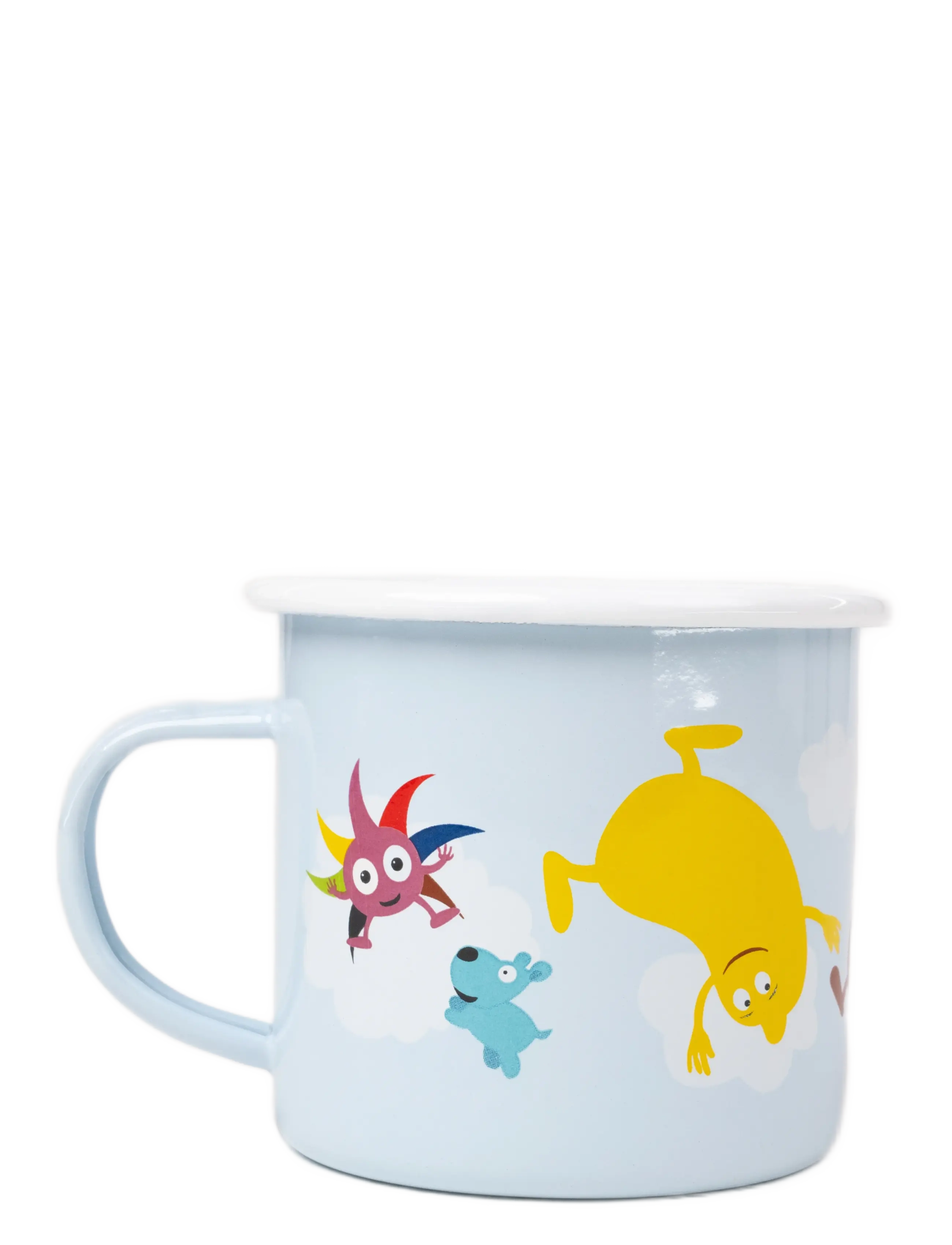 Teddykompaniet Babblarna- Enamel mug - Babblarna - WHITE / blue