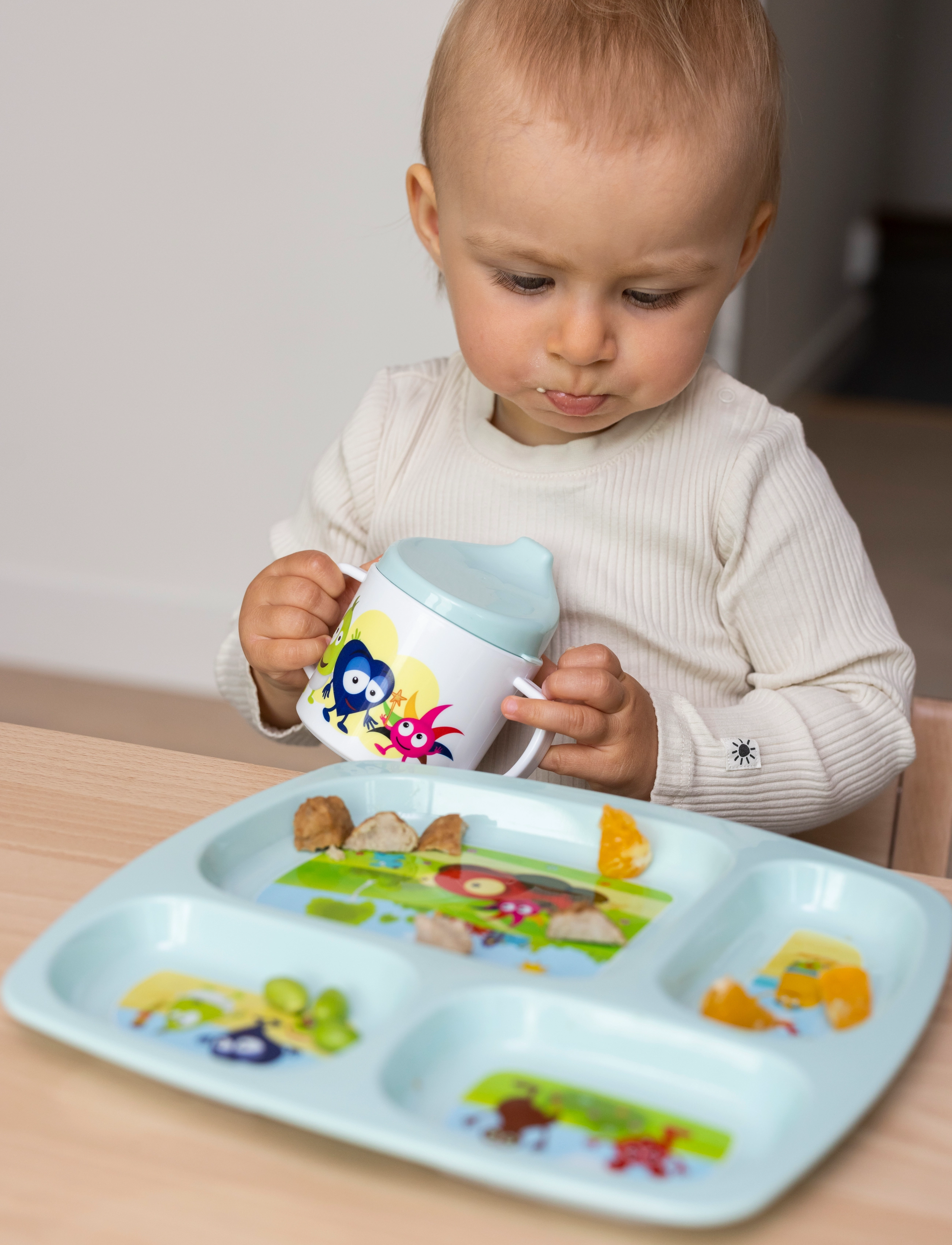 Babblarna - Pipmugg Med Handtag, One Size, Baby Feeding, Mehrfarbig/gemustert Sippy Cups, Kinder