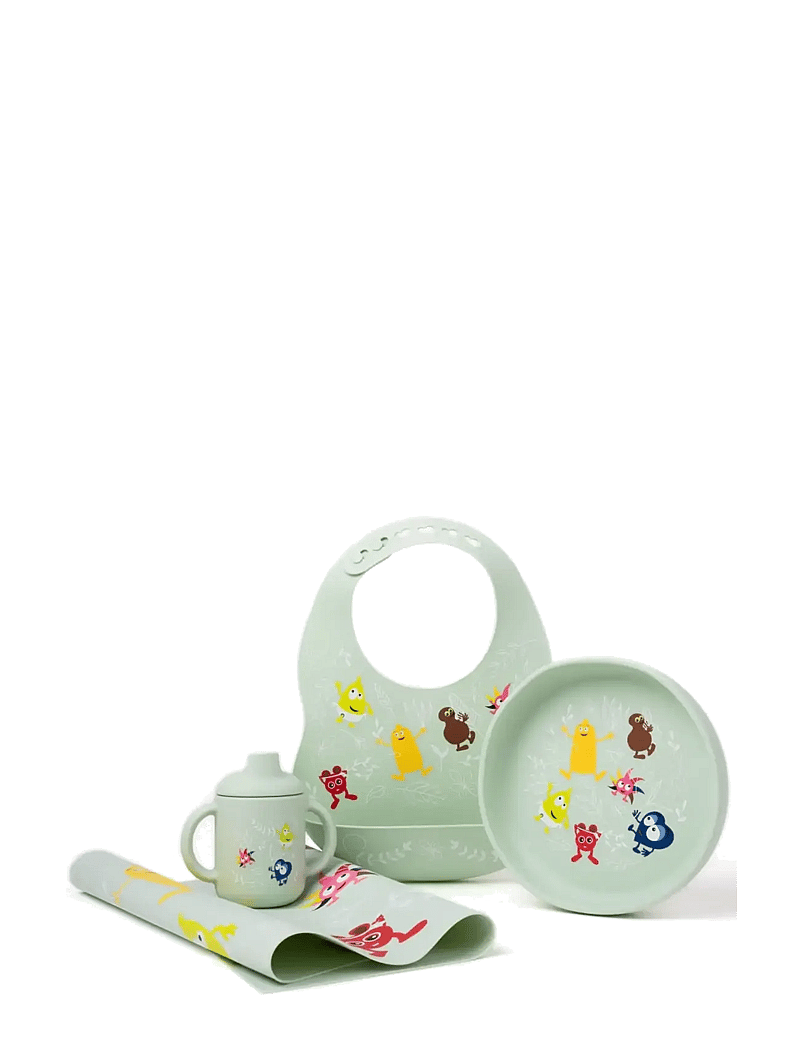 Babblarna - Babblarna- Silikontallrik, I naturen - essgeschirr - green - 3