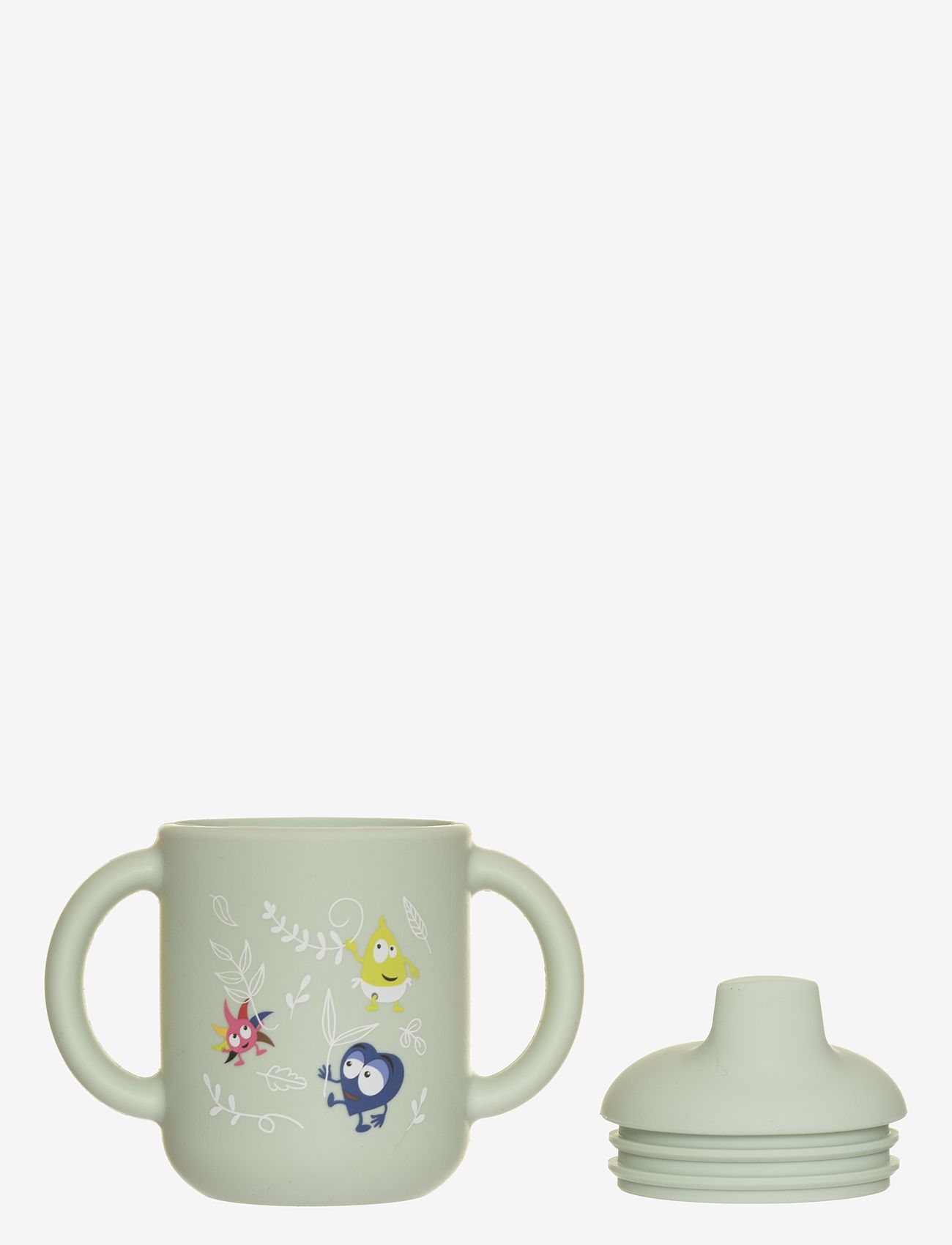 Babblarna - Babblarna- Silicone mug with lid, in nature - kubki do picia - green - 1