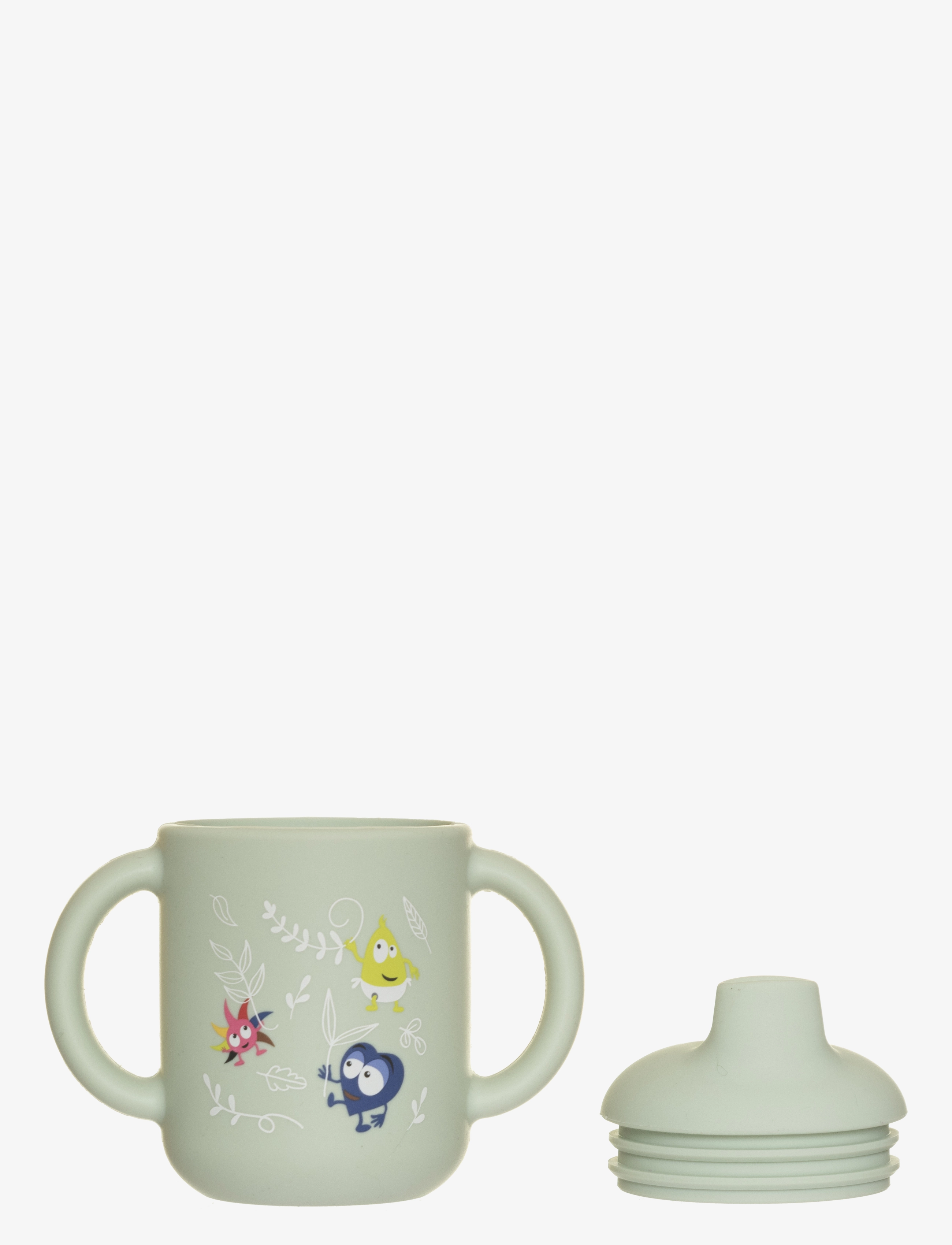 Babblarna - Babblarna- Silikonmugg med lock, I naturen - pipmuggar - green - 1