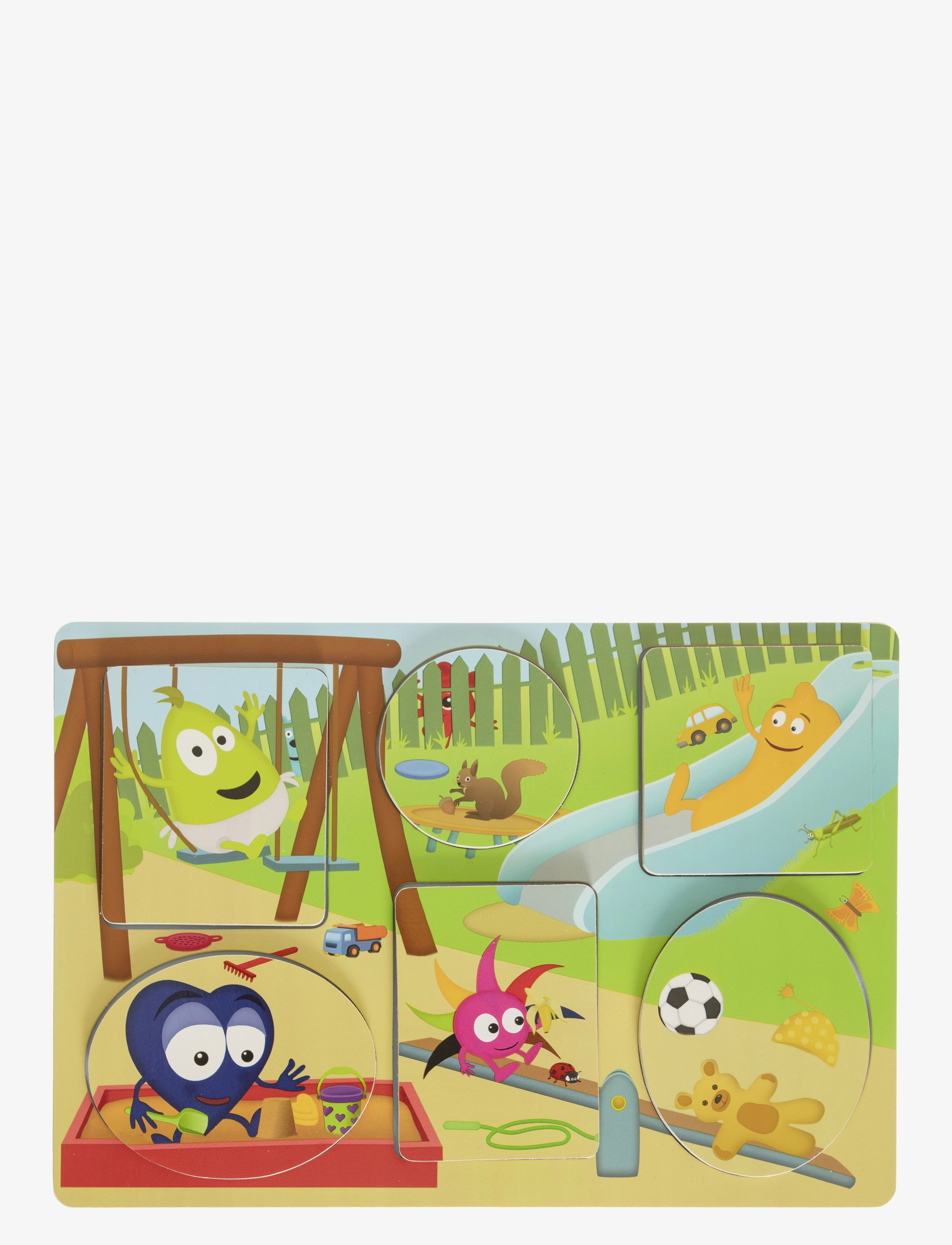 Babblarna - Shape Puzzle, 6 Figures, 1- 3 Y, 30X21 cm, Puzzles, Mehrfarbig/gemustert Wooden Kinder