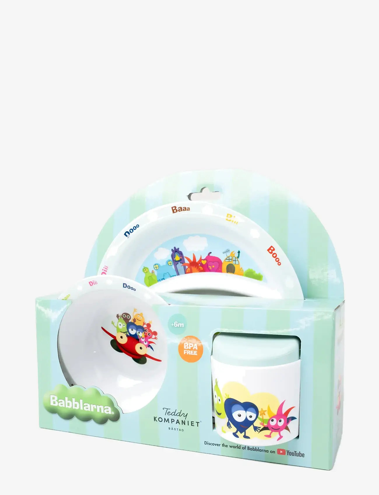 Babblarna - Babblarna, 3-set plate,bowl,mug - serveringsset - green - 1