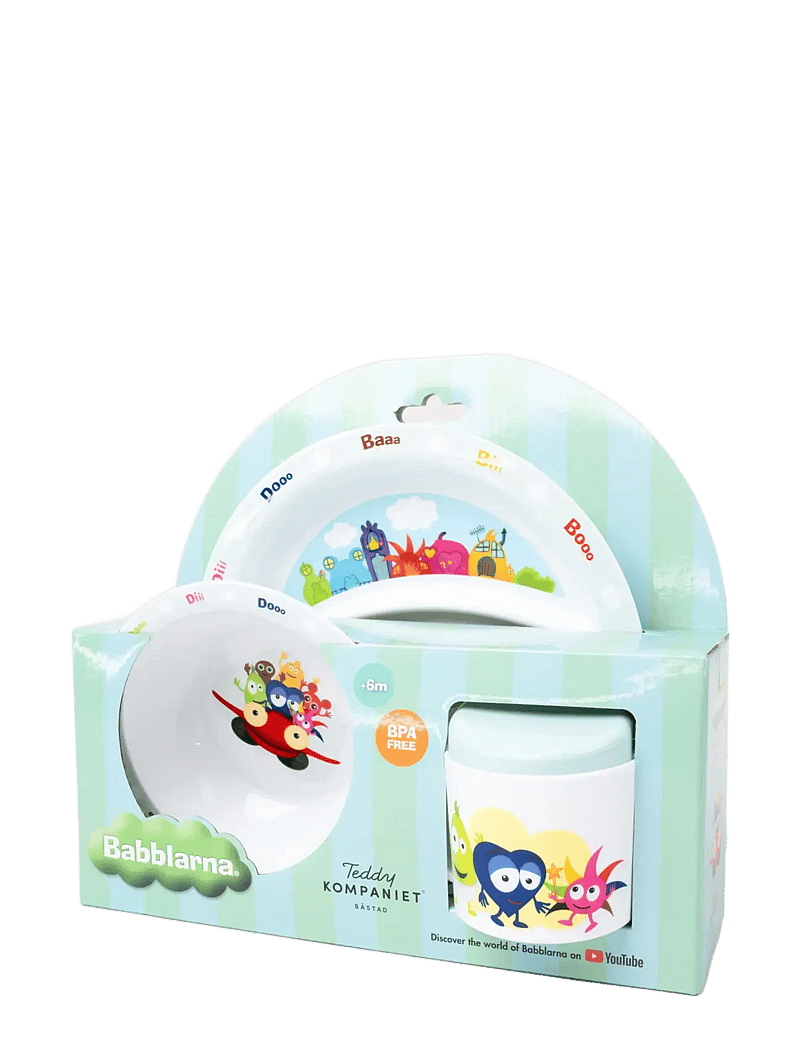 Babblarna - Babblarna, 3-set plate,bowl,mug - essgeschirr - green - 1