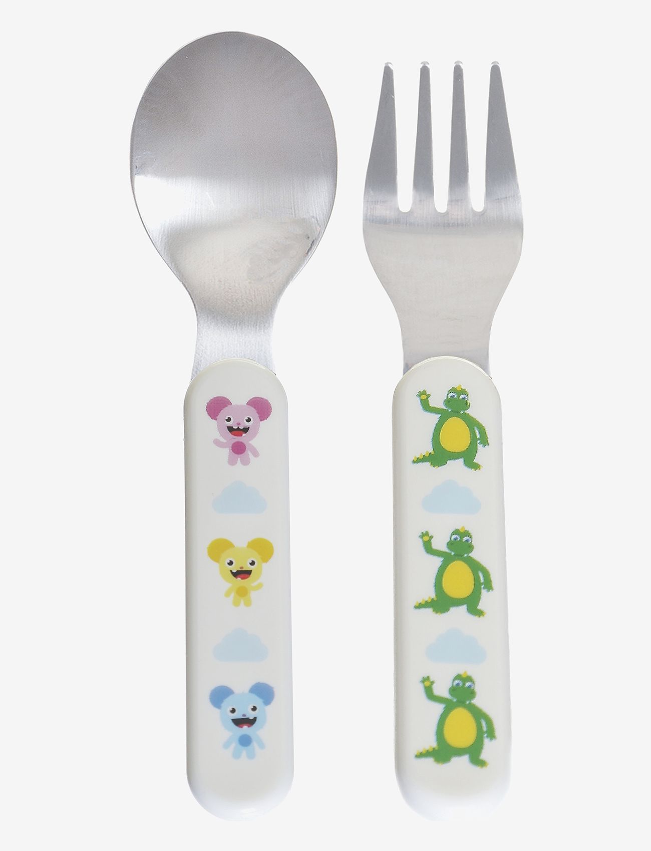 Teddykompaniet - Bolibompa- Cutlery, Fork&Spoon - madalaimad hinnad - white - 0