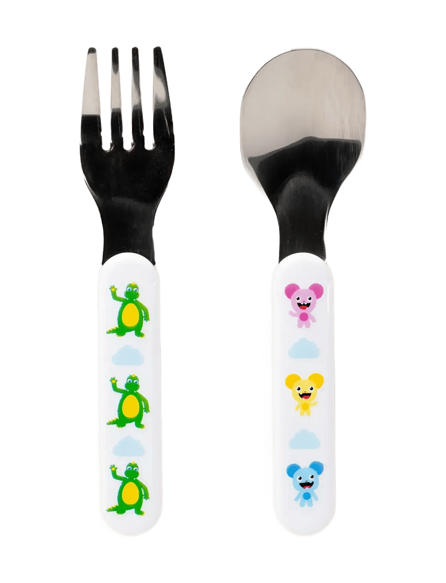 Bolibompa - Bolibompa- Bestick, Gaffel & Sked - serveringsset - white - 0