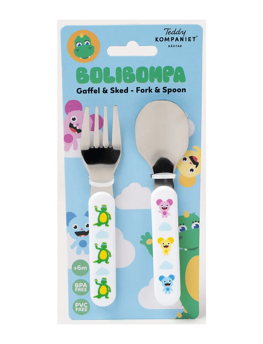 Bolibompa - Bolibompa- Bestick, Gaffel & Sked - serveringsset - white - 1