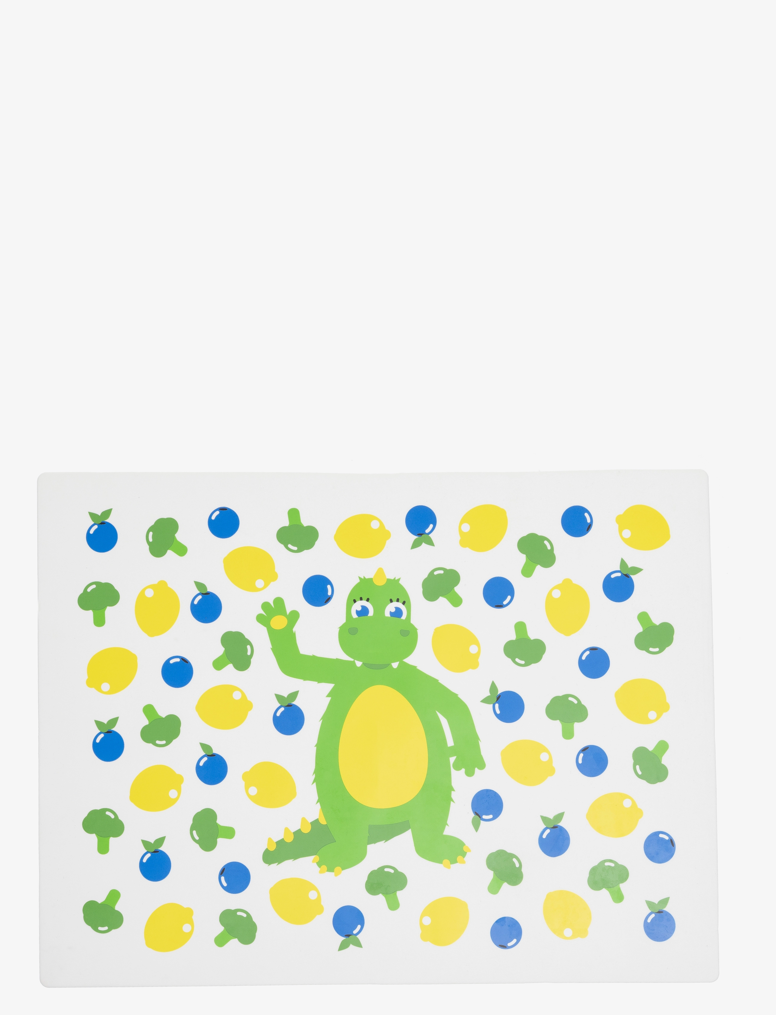 Bolibompa - Silicone Placemat, Børne Silikone Dækkeserviet, Multi/mønstret, Str: 40X30CM