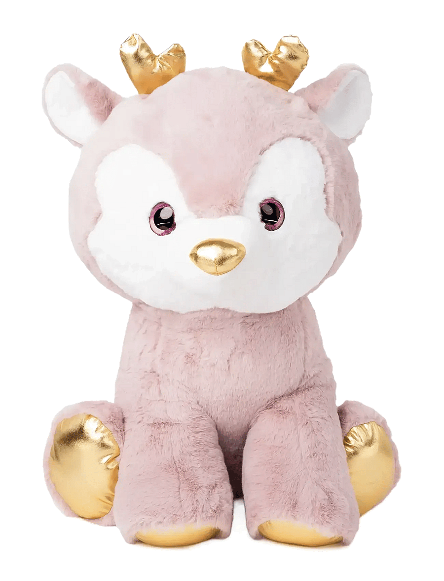 Teddykompaniet - Rådjur, dimrosa, 65cm - fødselsdagsgaver - pink - 0