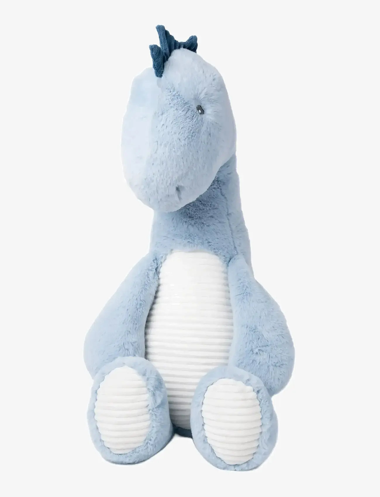 Teddykompaniet - Dino med manchestertyg, blå, 80 cm - tøjdyr - blue - 0