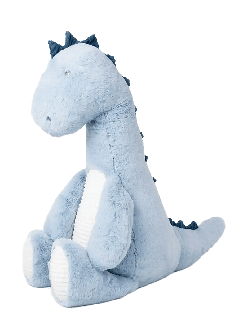 Teddykompaniet - Dino med manchestertyg, blå, 80 cm - tøjdyr - blue - 1