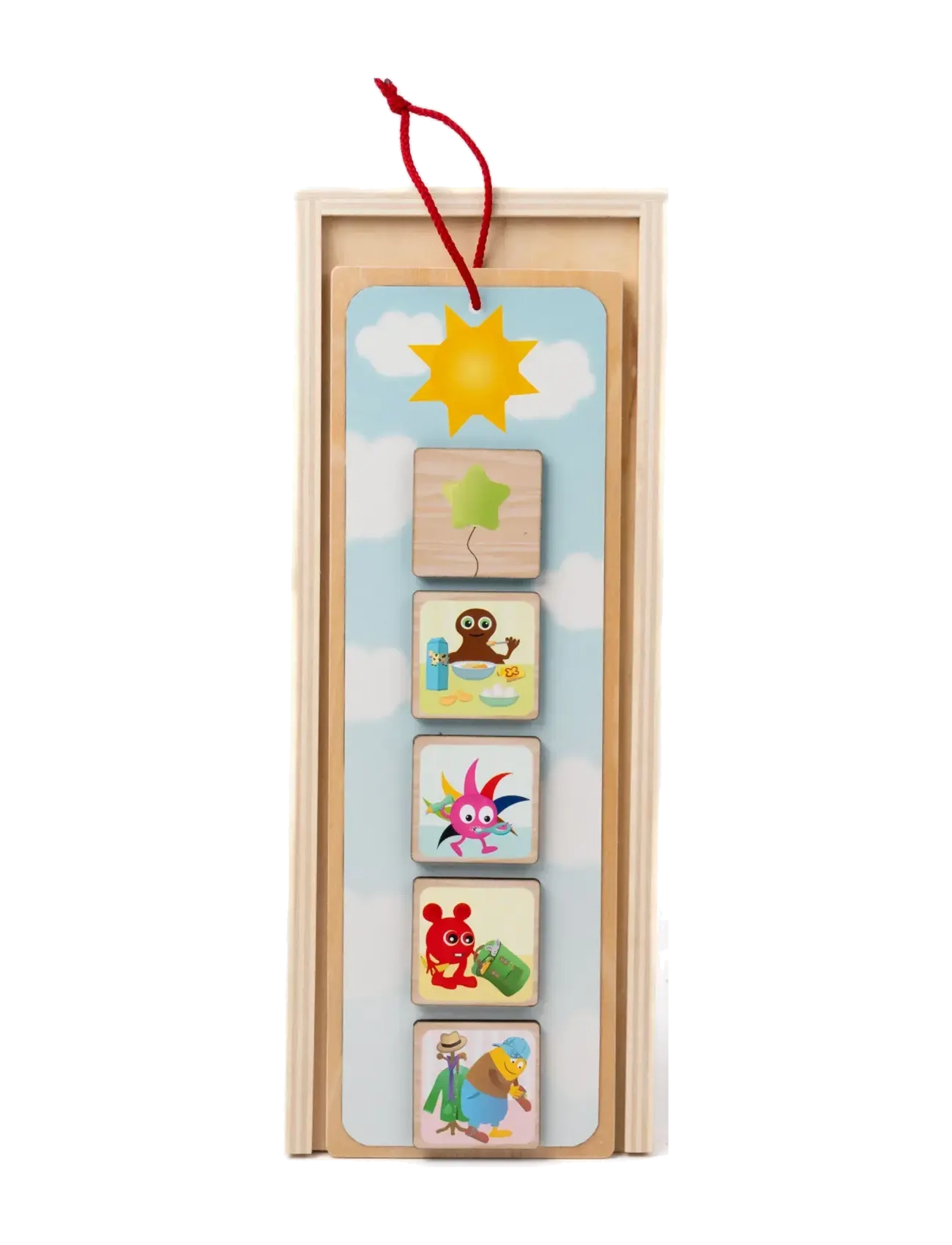 TEDDYKOMPANIET Babblarna- Morgon&Kvällstavla Patterned - 12.5X32CM - Kinder