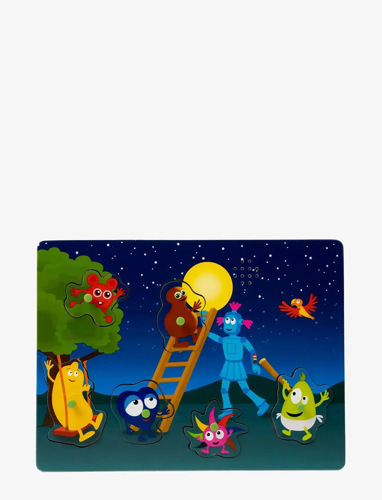 Babblarna - Babblarna- Ljudpussel, Månen - wooden puzzles - multi - 0