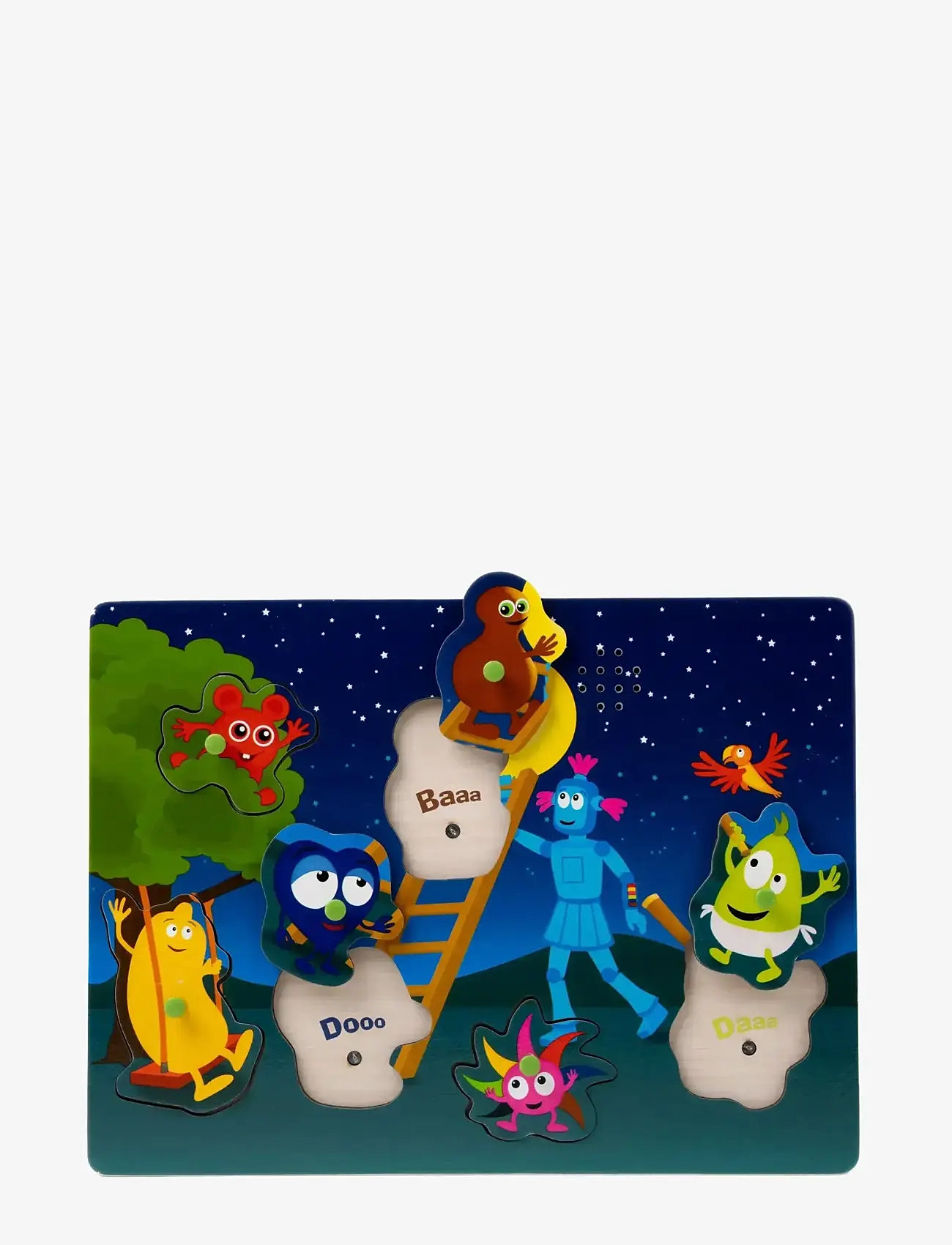 Babblarna - Babblarna- Ljudpussel, Månen - wooden puzzles - multi - 1