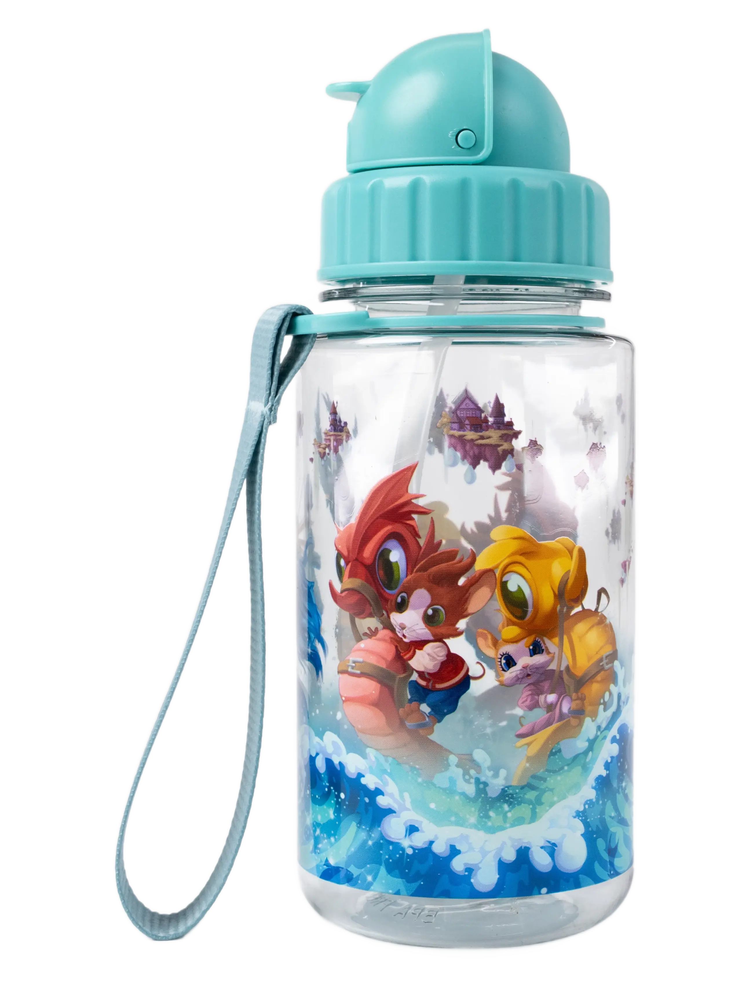 Teddykompaniet Musse&Helium- Vattenflaska - Essenszeit - MULTI / blue