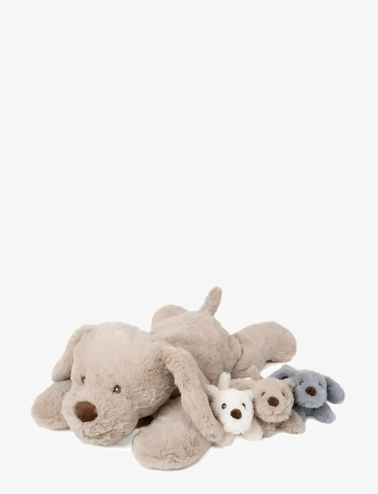 Teddykompaniet - Hund-i-hund, tre valpar, 50cm - beige - 0