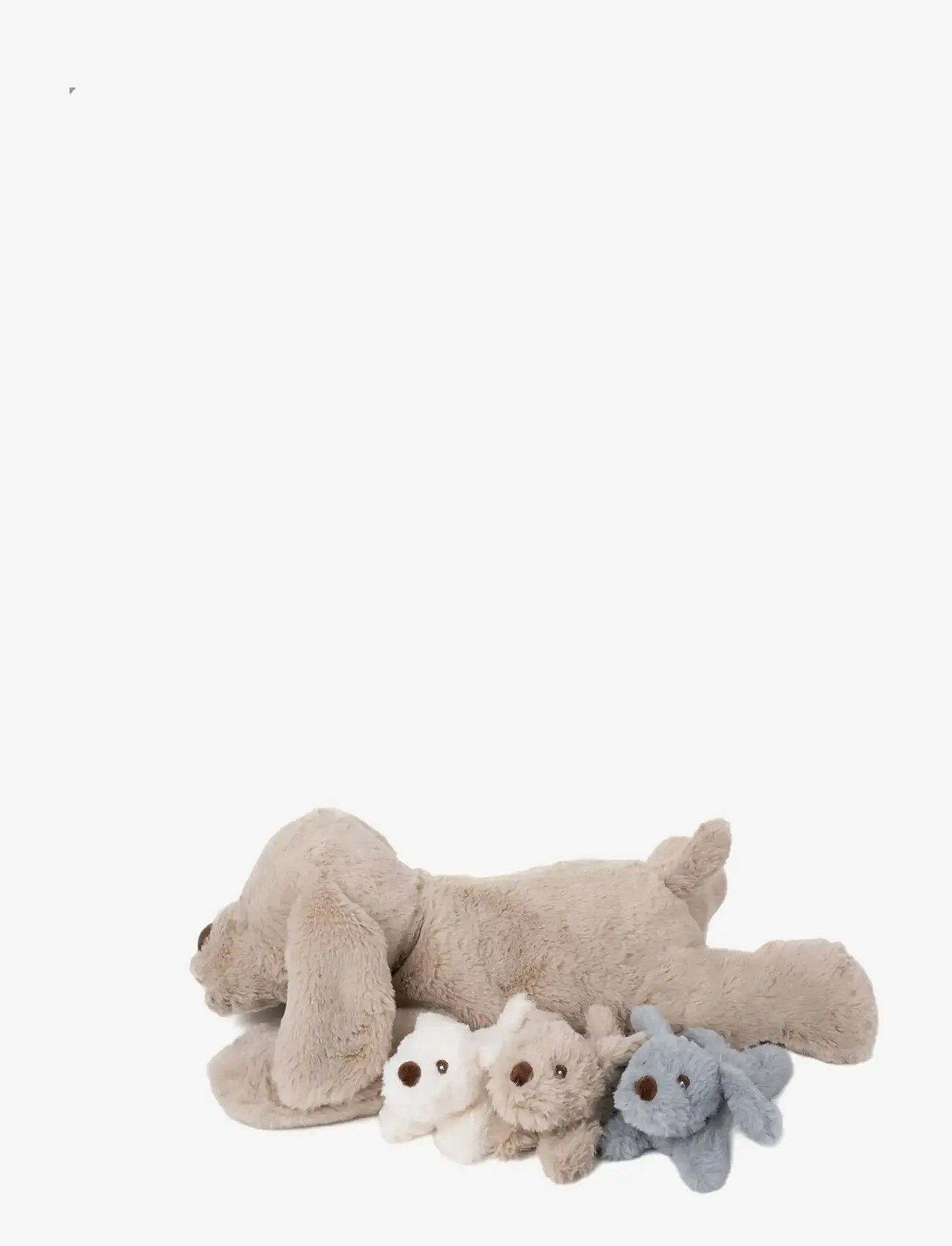 Teddykompaniet - Hund-i-hund, tre valpar, 50cm - beige - 1