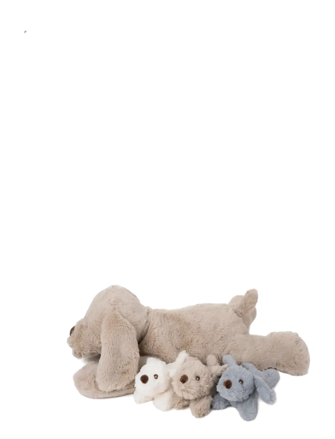 Teddykompaniet - Hund-i-hund, tre valpar, 50cm - beige - 1