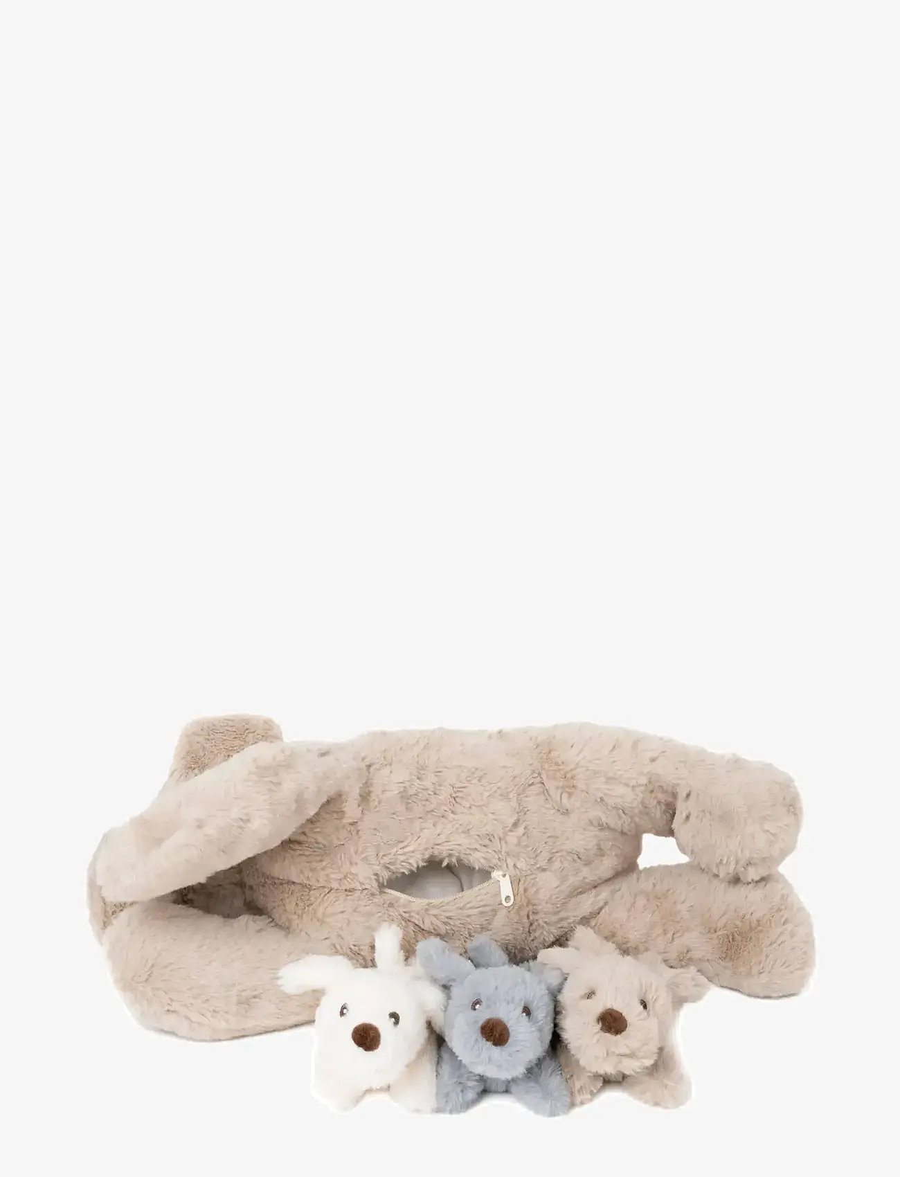 Teddykompaniet - Hund-i-hund, tre valpar, 50cm - beige - 3