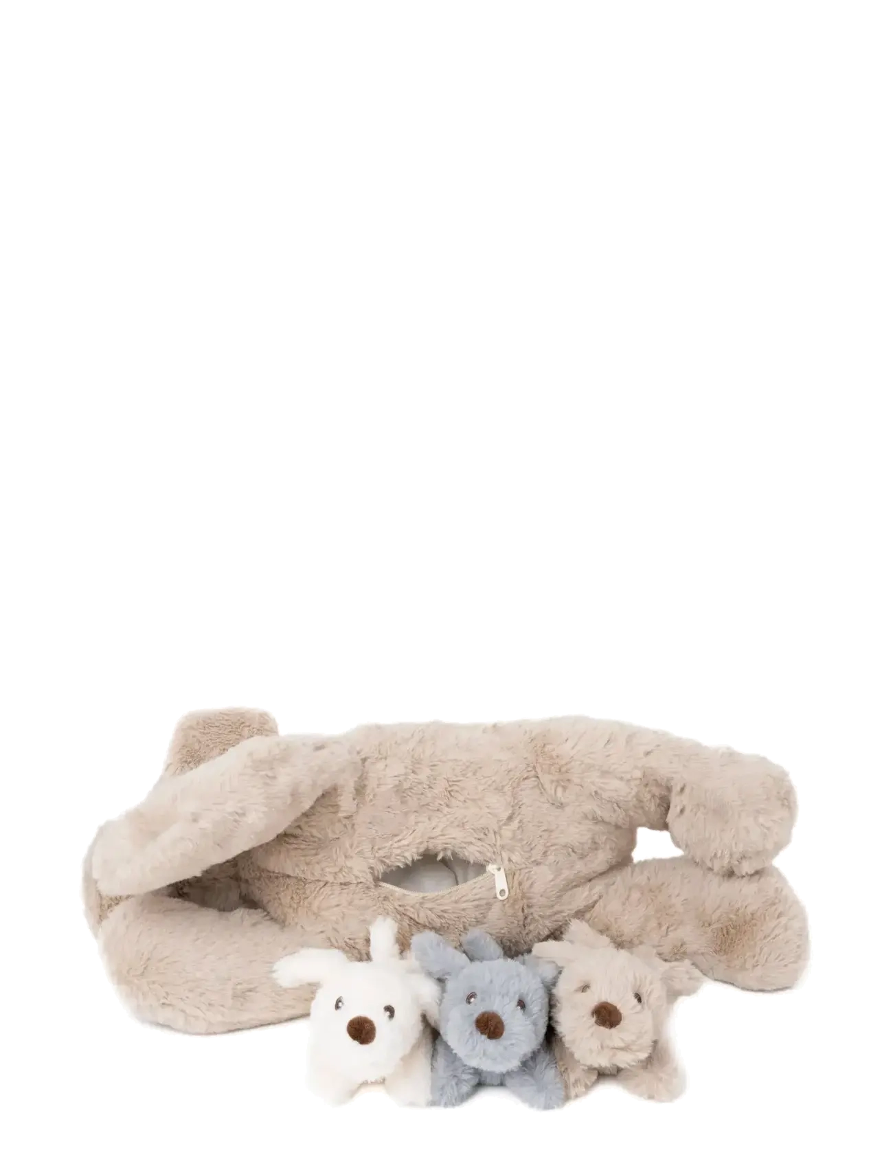 Teddykompaniet - Hund-i-hund, tre valpar, 50cm - beige - 3