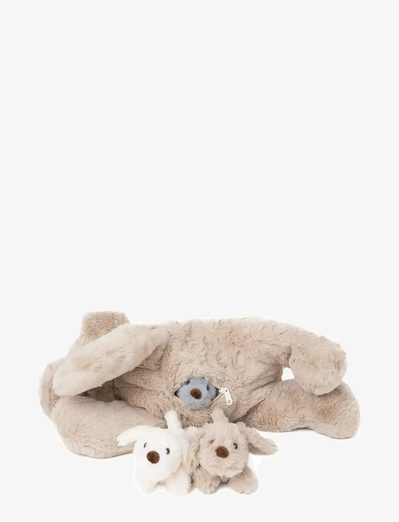 Teddykompaniet - Hund-i-hund, tre valpar, 50cm - beige - 4