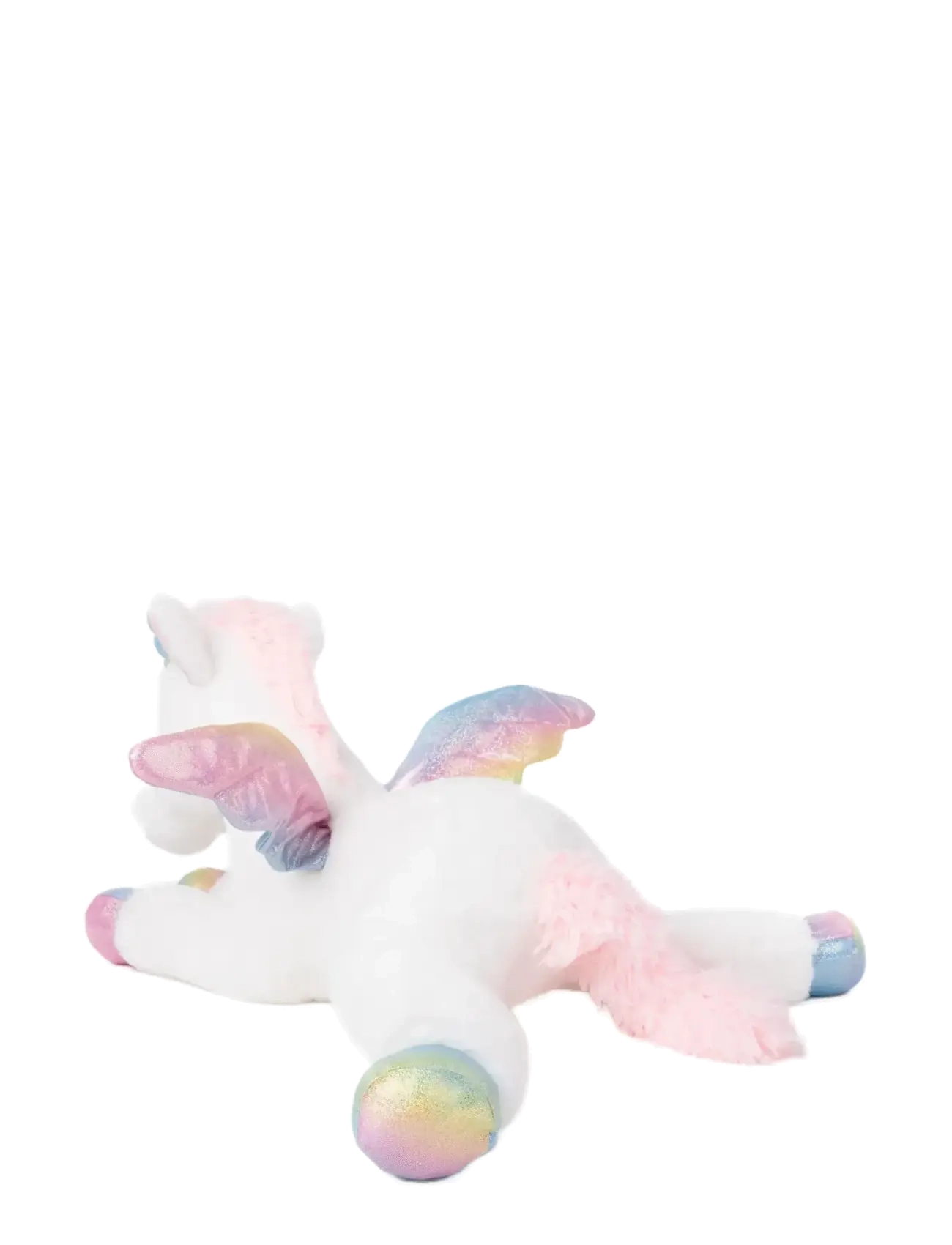 Teddykompaniet - Liggande Enhörning, Regnbågsfärgad, 60cm - white - 2