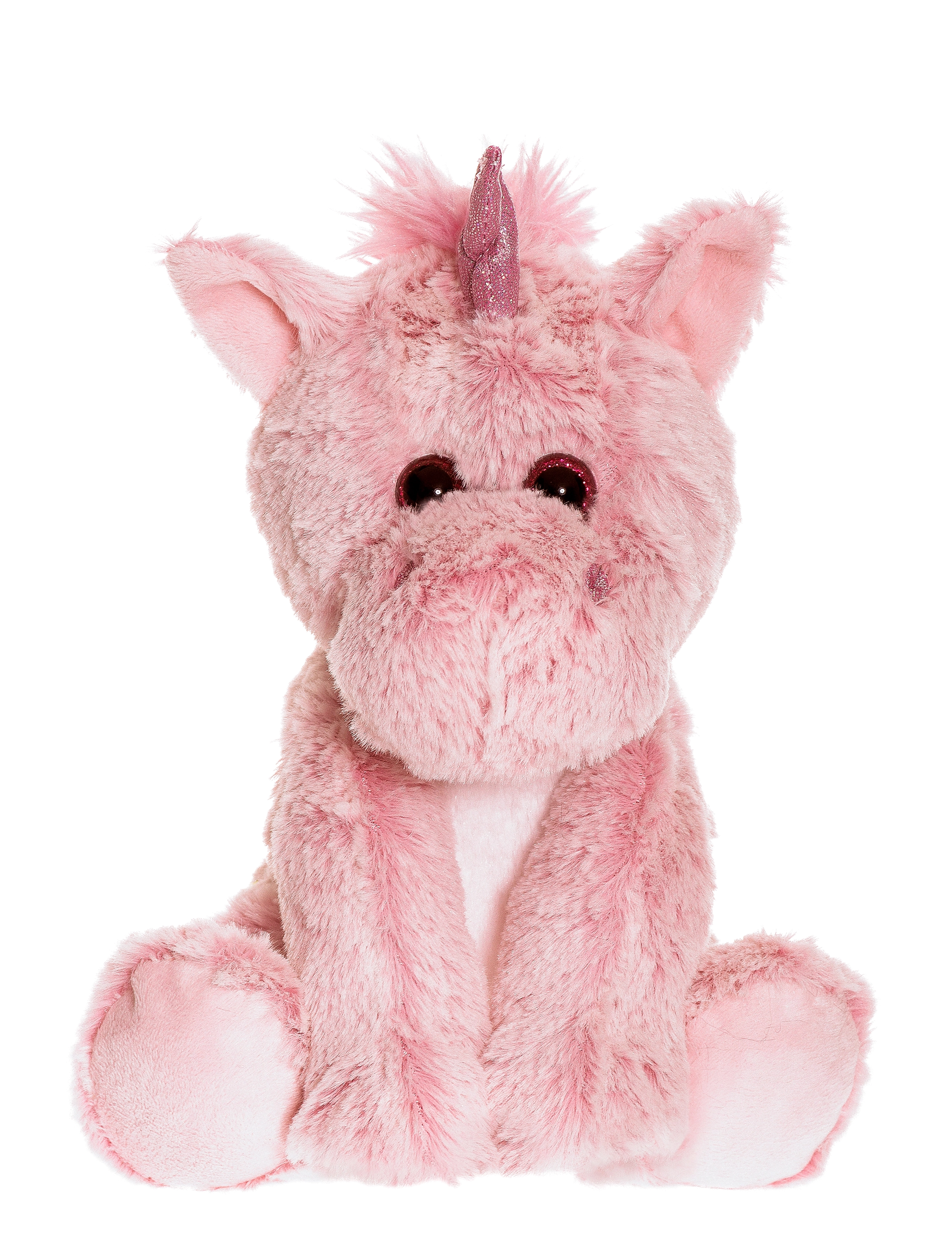TEDDYKOMPANIET Unicorn, Sitting, Klein Pink - 20 Cm - Kinder