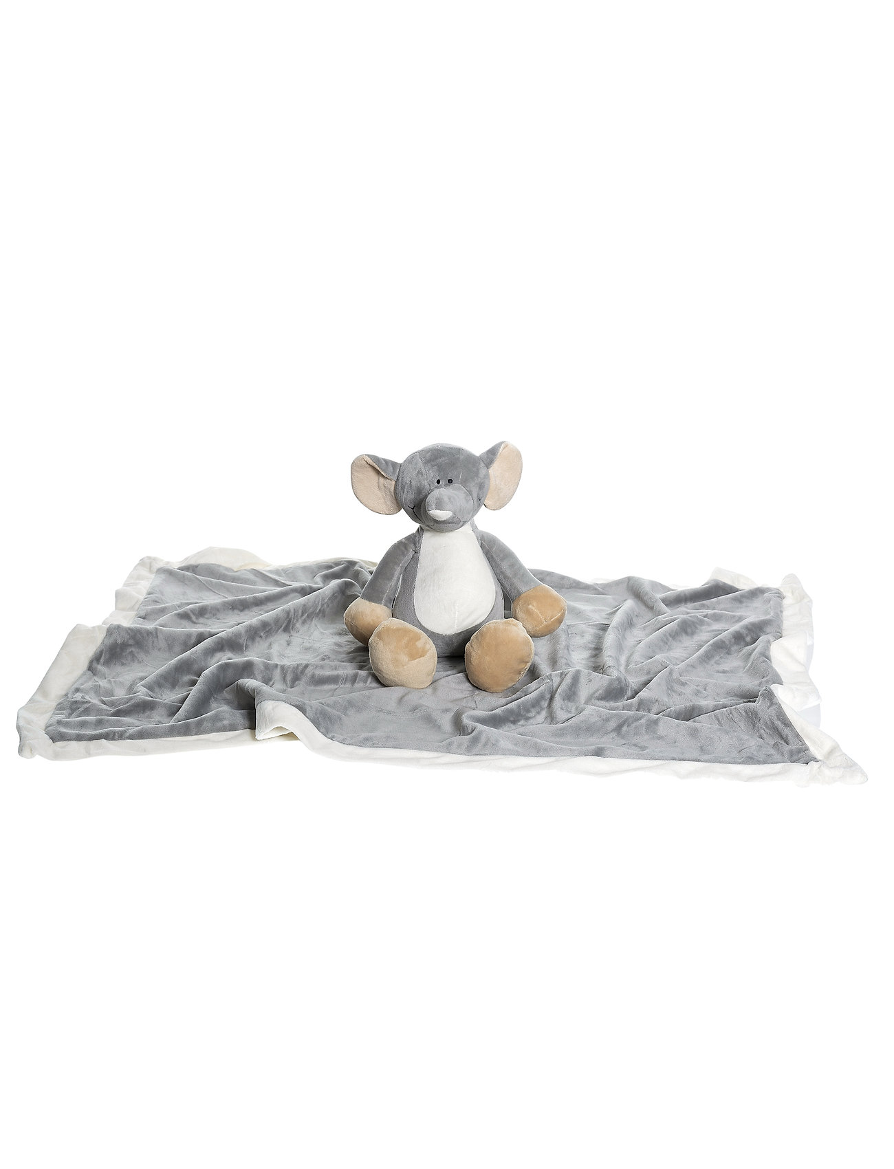 Teddykompaniet - Diinglisar Elephant Gift Set, soft toy & Blanket - alhaisimmat hinnat - grey - 1