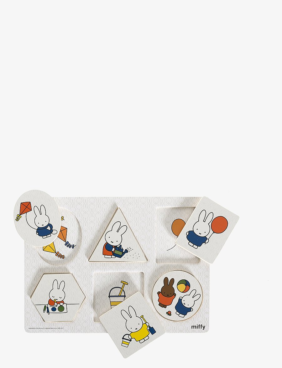Miffy - Miffy- Formpussel, 6 bitar, 1- 3år - holzpuzzles - white - 0